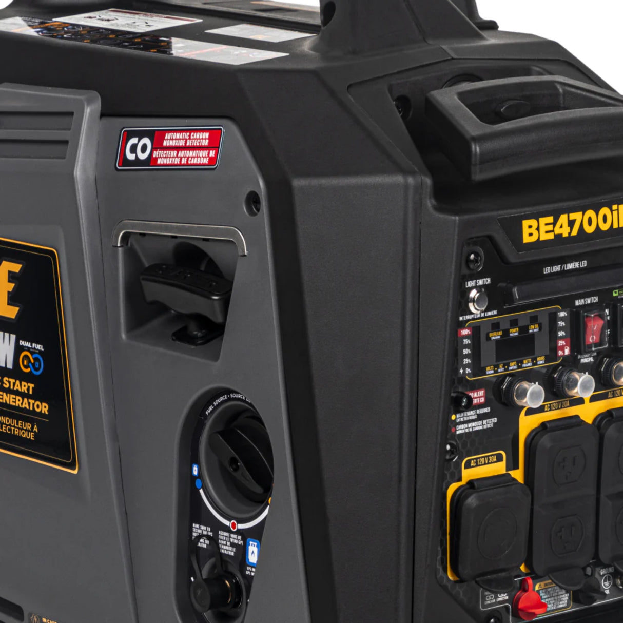 BE Power Equipment BE4700ID 4700W Dual-Fuel Digital Portable Inverter 160cc Generator