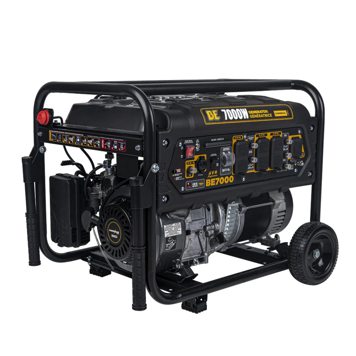 BE Power Equipment 7000W Portable Generator, Powerease 312cc Engine