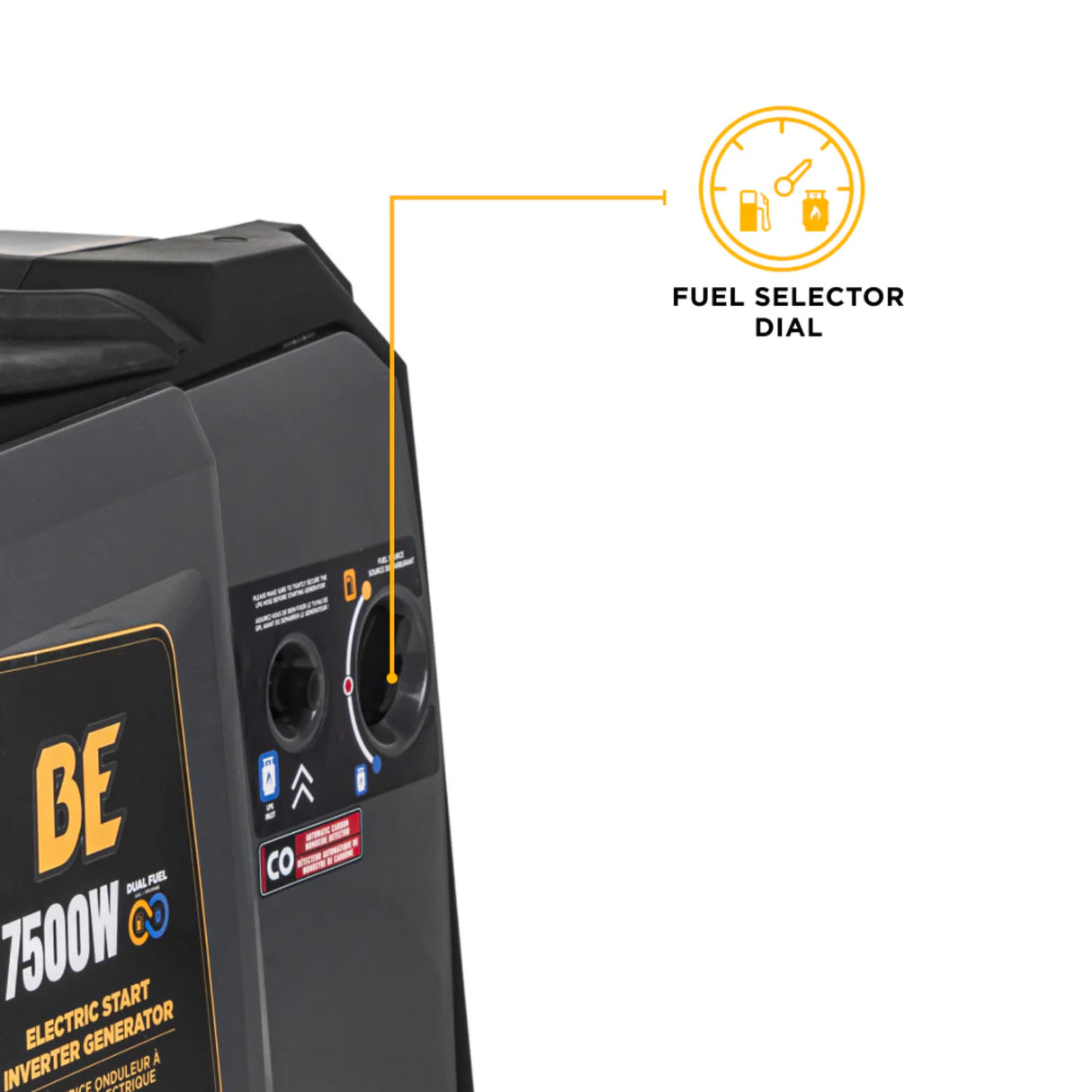 BE Power Equipment BE7500ID 7500W Dual-Fuel Digital Portable Inverter 312cc Generator