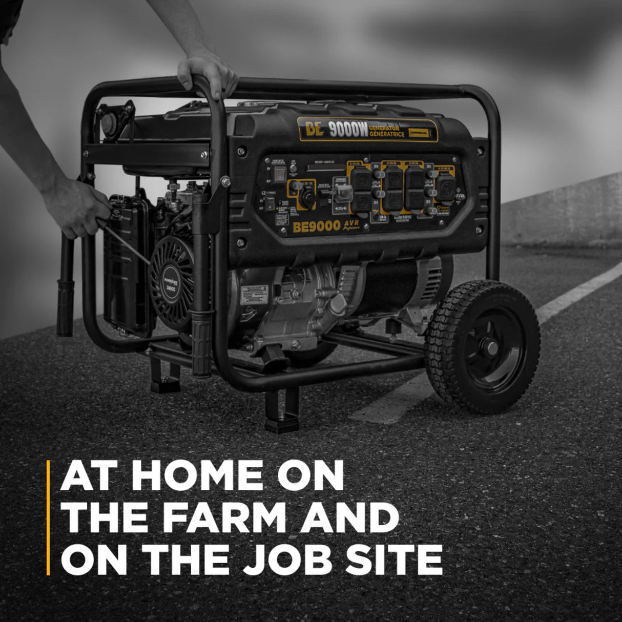 BE Power Equipment 9000W Portable Generator, Powerease 389cc Engine