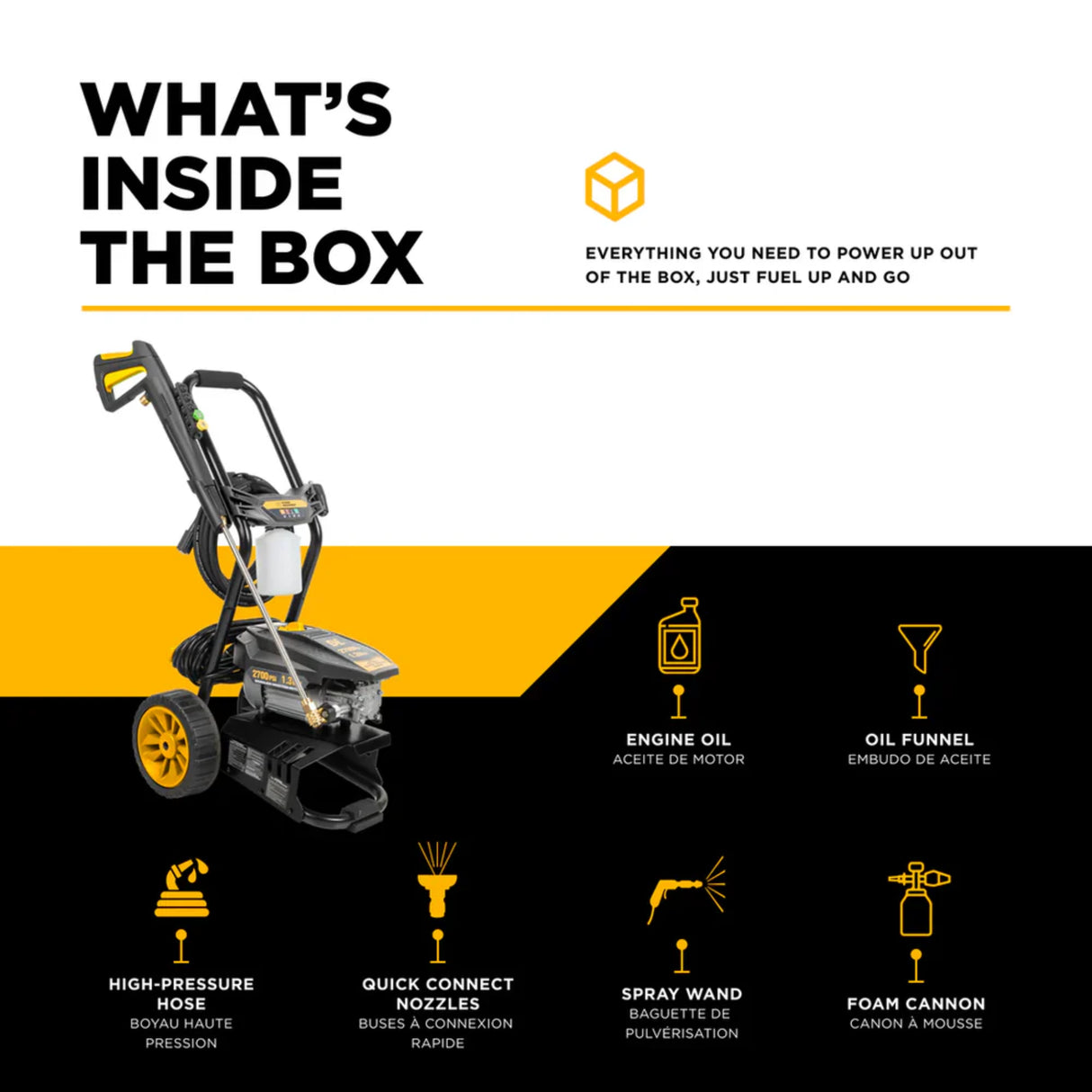 BE Power P2713EN 2,700 PSI 1.3 GPM Cold Water Electric Pressure Washer