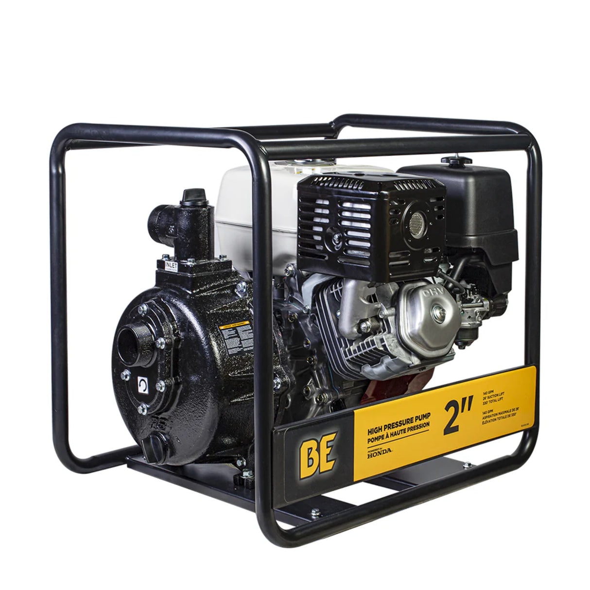 BE Power 2" High-Pressure Water Transfer Pump with Honda GX390 Engine