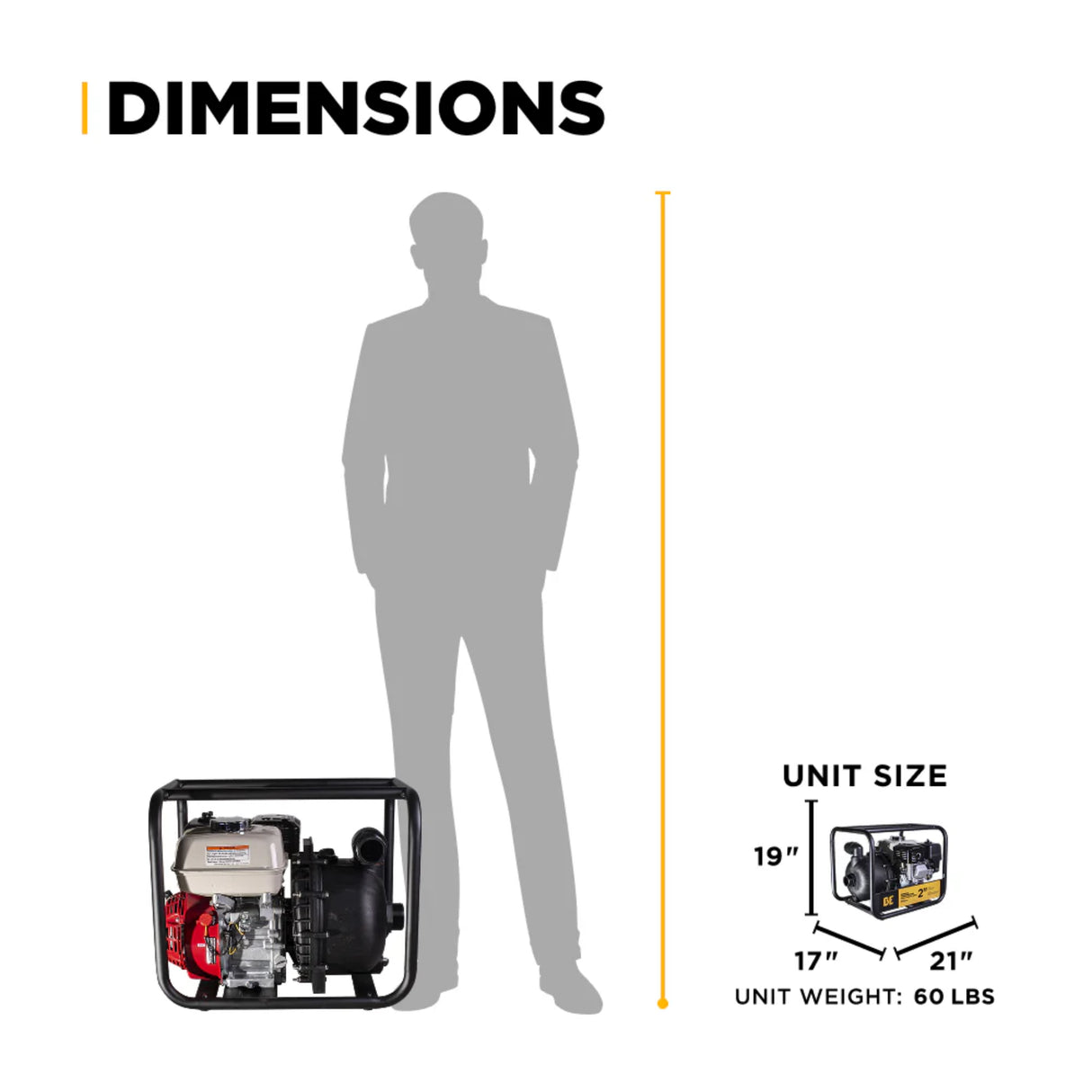 BE Power 2" Gas-Powered Chemical Transfer Pump with Honda GX200 Engine