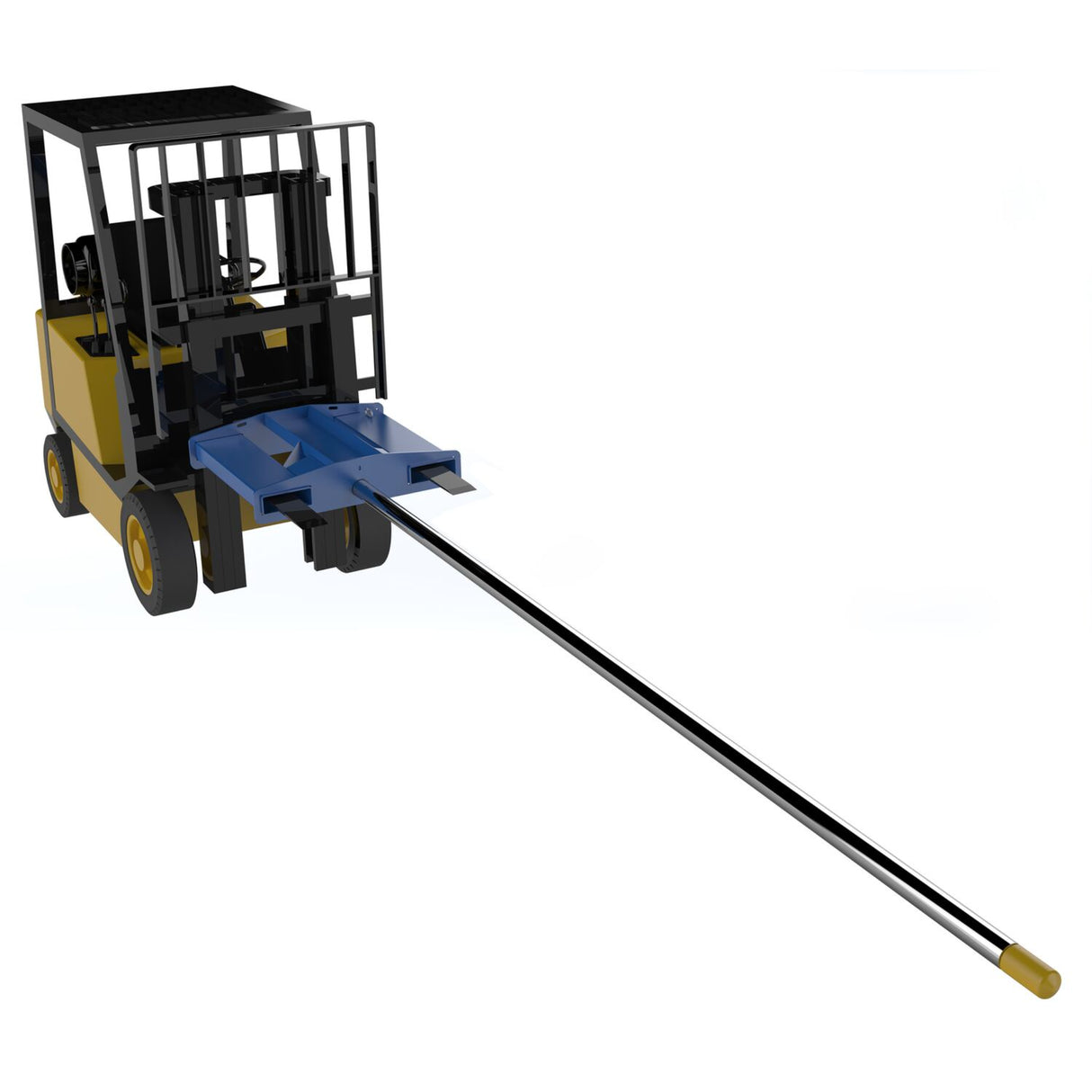 Vestil CRF Fork-Mounted Rug Ram / Carpet Pole — Forklift Carpet Roll & Rug Boom, 48"–144", Up to 2,500 lb