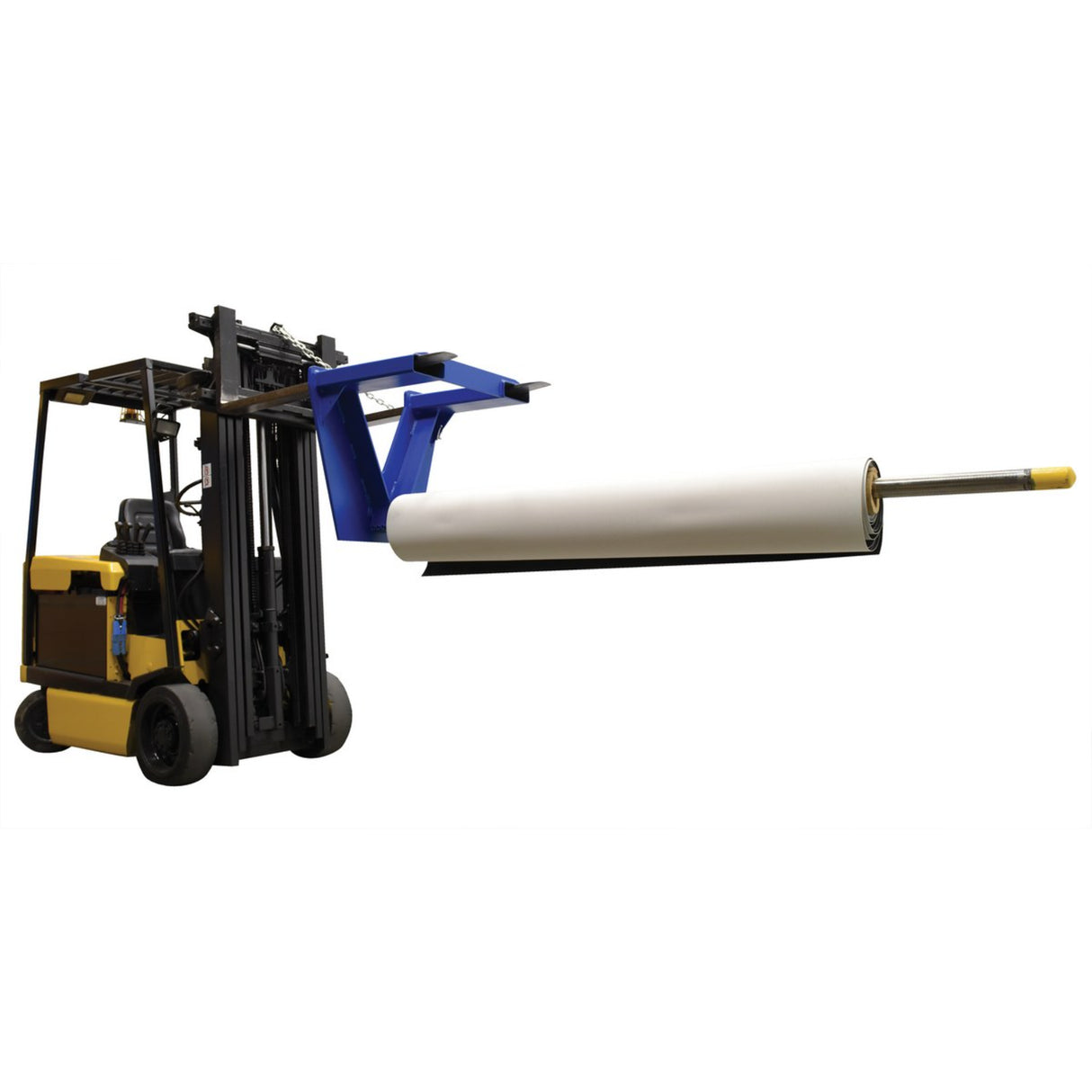 Vestil CRP Inverted Fork-Mounted Rug Ram / Carpet Pole — Forklift Carpet Roll & Rug Boom, 48"–144", Up to 2,500 lb