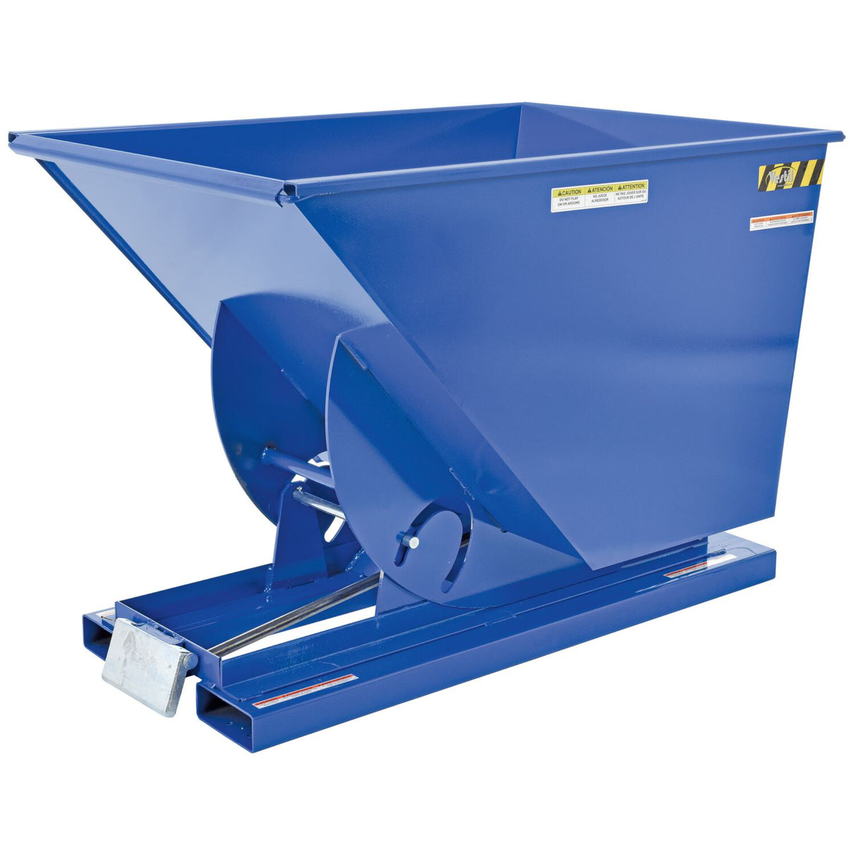 Vestil D Series Self-Dumping Steel Hoppers with Bumper Release | Dump From the Seat, Helps Meet OSHA, 0.25–5 Cubic Yard, LD/MD/HD Steel