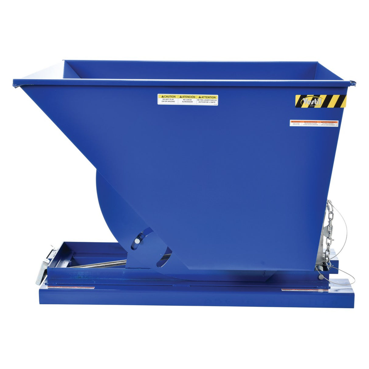 Vestil D Series Self-Dumping Steel Hoppers with Bumper Release | Dump From the Seat, Helps Meet OSHA, 0.25–5 Cubic Yard, LD/MD/HD Steel