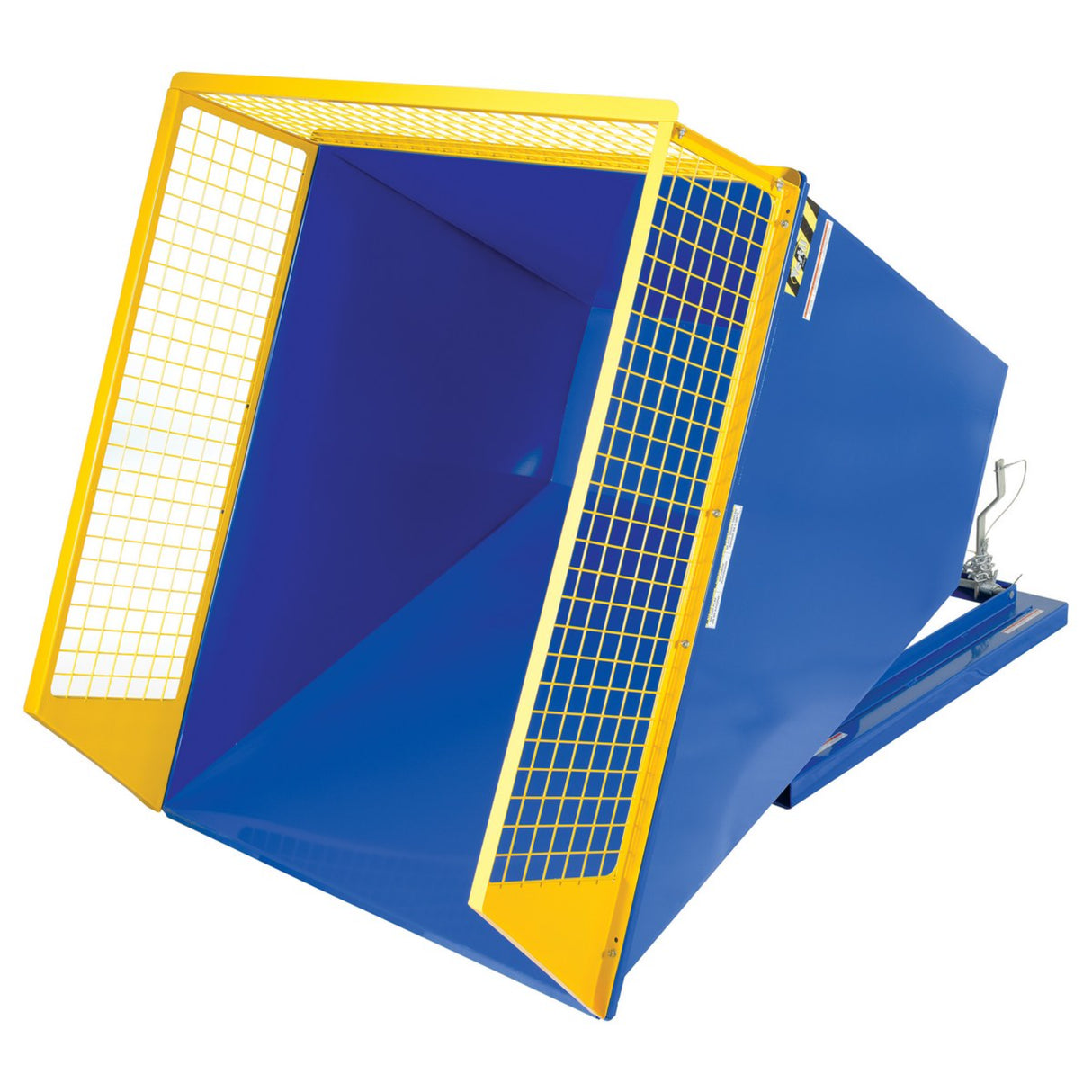 Vestil D Series Self-Dumping Steel Hoppers with Bumper Release | Dump From the Seat, Helps Meet OSHA, 0.25–5 Cubic Yard, LD/MD/HD Steel