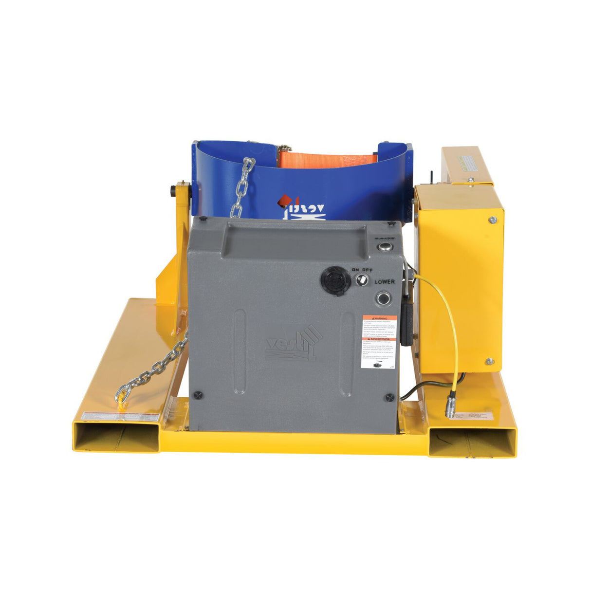 Vestil DCR-205 Fork Truck Drum Carrier/Rotators | Carry & Rotate 55-Gallon Steel Drums 360° From the Seat, Manual or DC-Powered, 800–2,000 lb