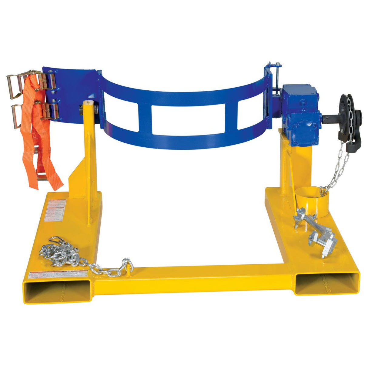 Vestil DCR-205 Fork Truck Drum Carrier/Rotators | Carry & Rotate 55-Gallon Steel Drums 360° From the Seat, Manual or DC-Powered, 800–2,000 lb