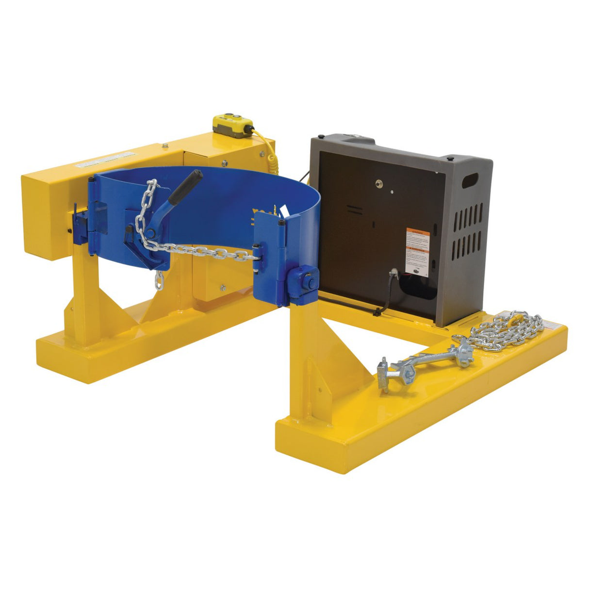 Vestil DCR-205 Fork Truck Drum Carrier/Rotators | Carry & Rotate 55-Gallon Steel Drums 360° From the Seat, Manual or DC-Powered, 800–2,000 lb