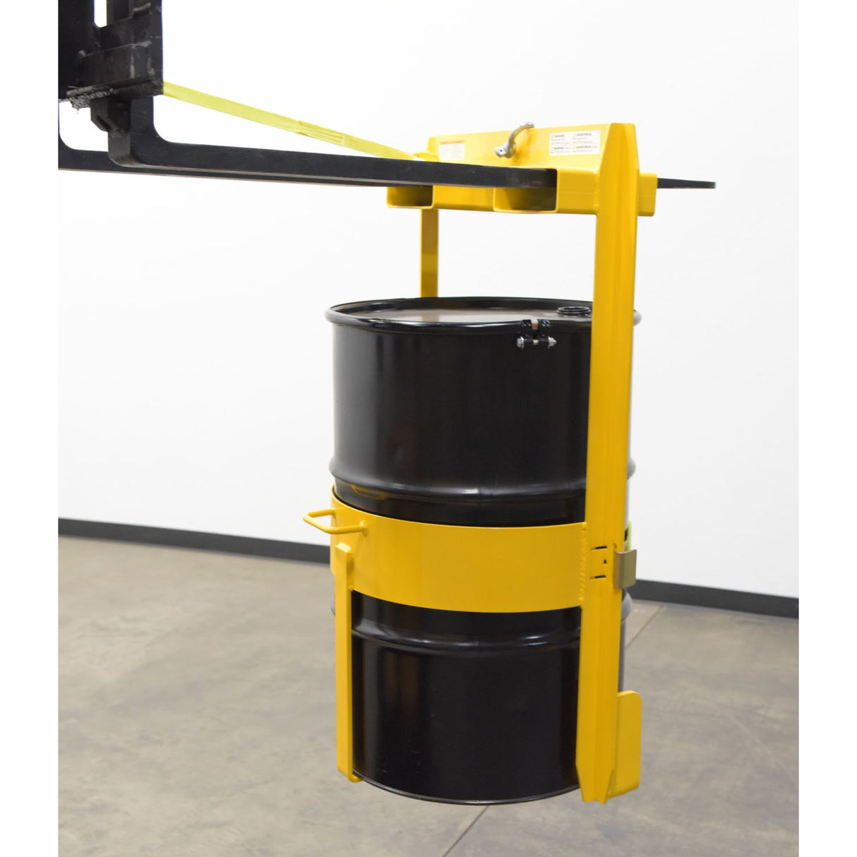 Vestil DRUM-LUG Overhead Drum Lifter — Crane & Forklift Dual-Mode Steel Drum Saddle, 1,000 lb Capacity, 30/55-Gallon