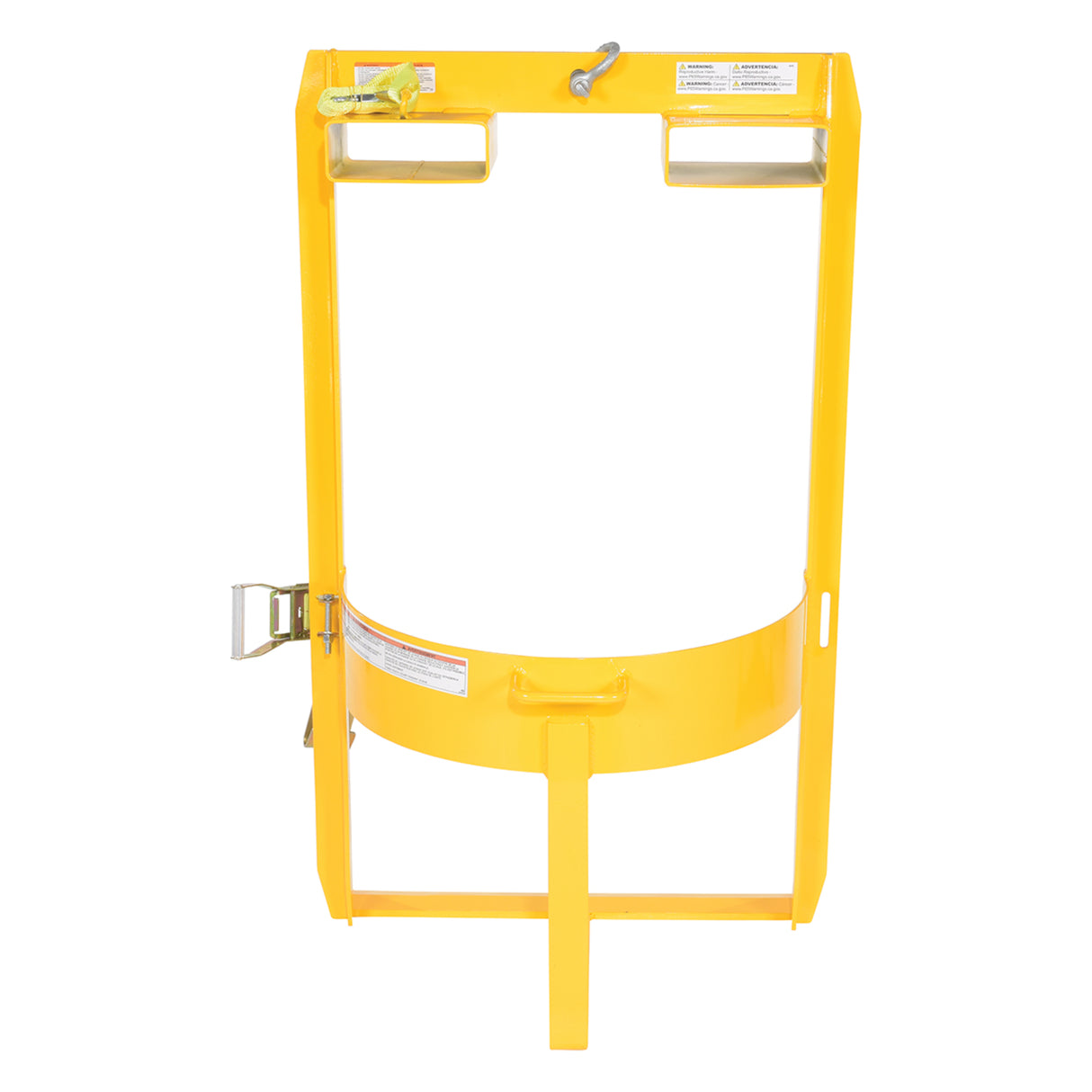 Vestil DRUM-LUG Overhead Drum Lifter — Crane & Forklift Dual-Mode Steel Drum Saddle, 1,000 lb Capacity, 30/55-Gallon