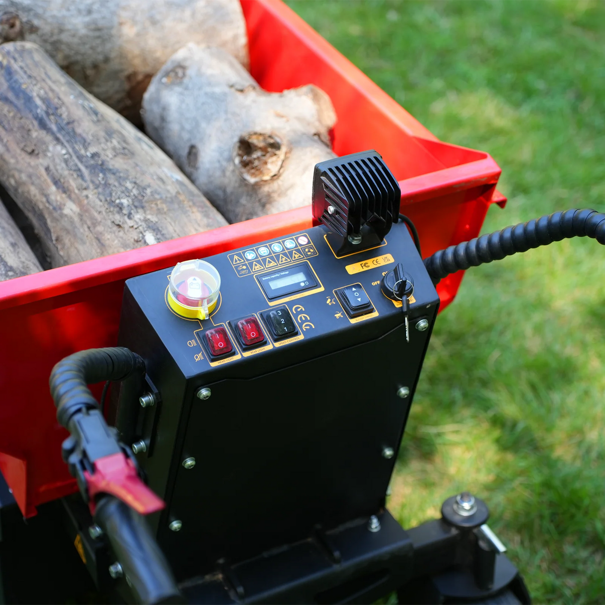 MechMaxx 1100lb 48V Battery Hydraulic Tipping Dump Cart, 1000W, EH50