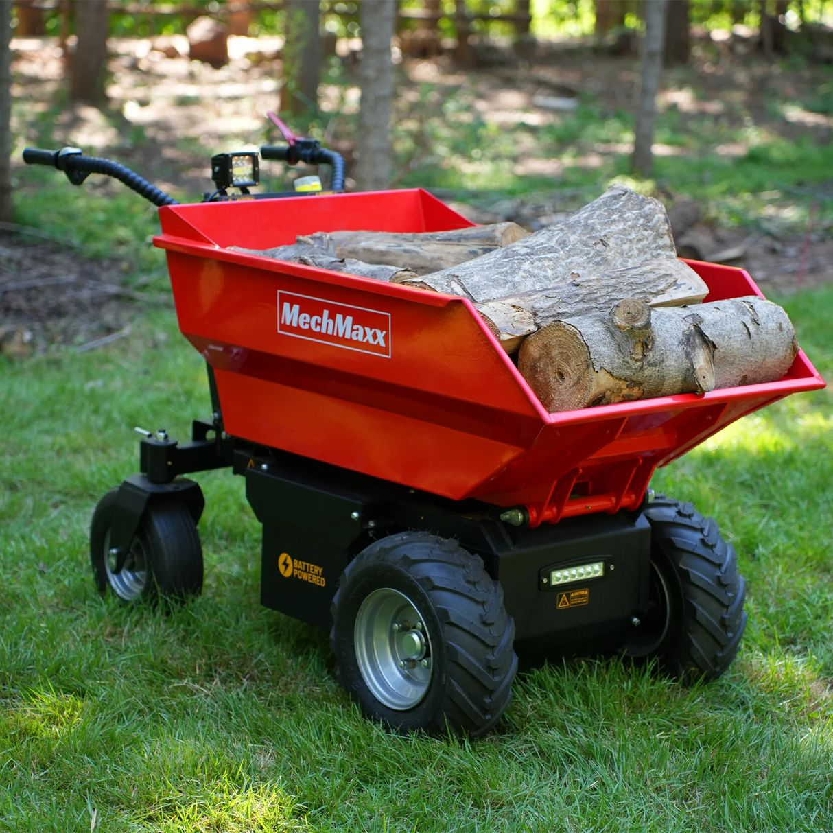 MechMaxx 1100lb 48V Battery Hydraulic Tipping Dump Cart, 1000W, EH50