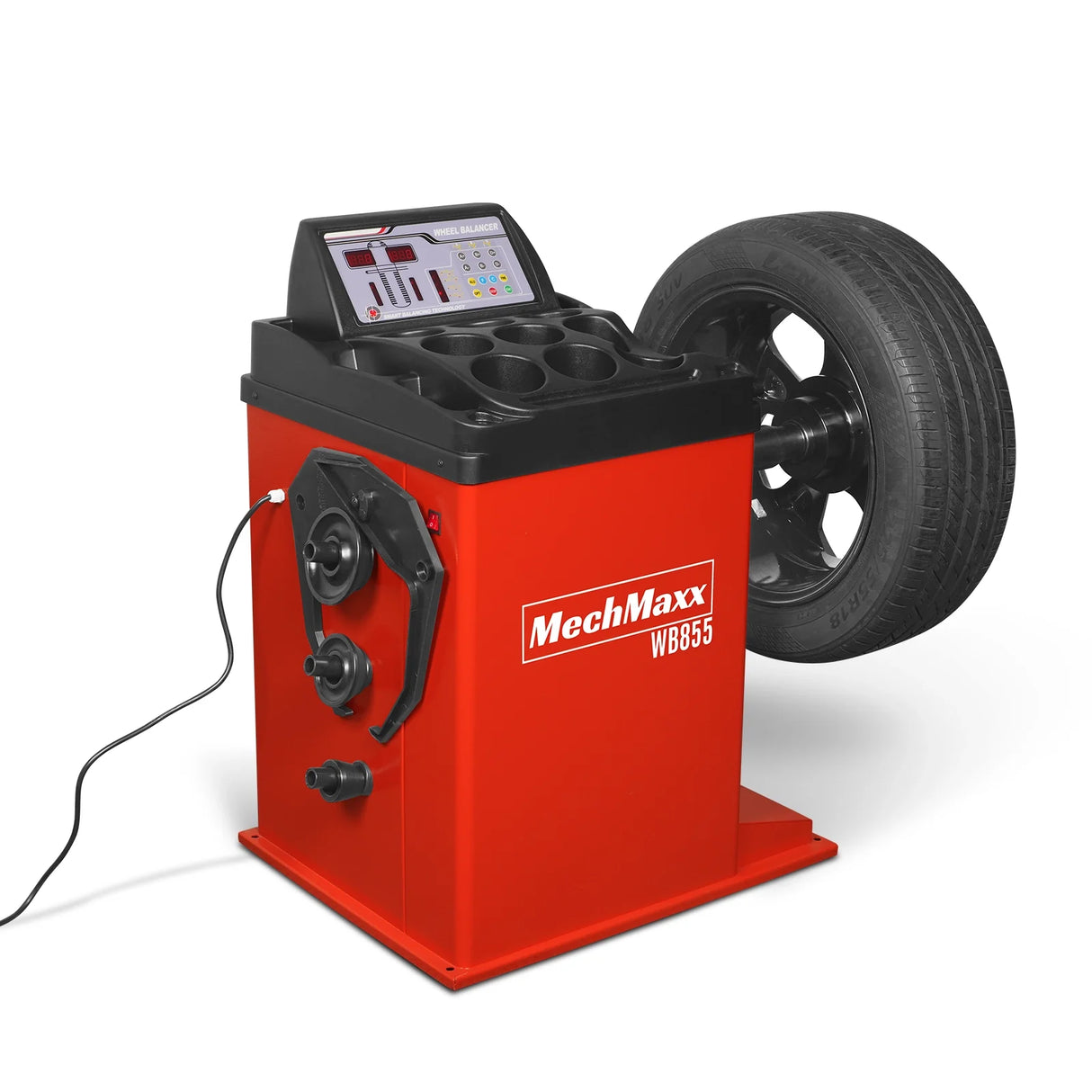 MechMaxx 10-24" Rim Wheel Balancer, 40mm Shaft, 5 Balancing Modes