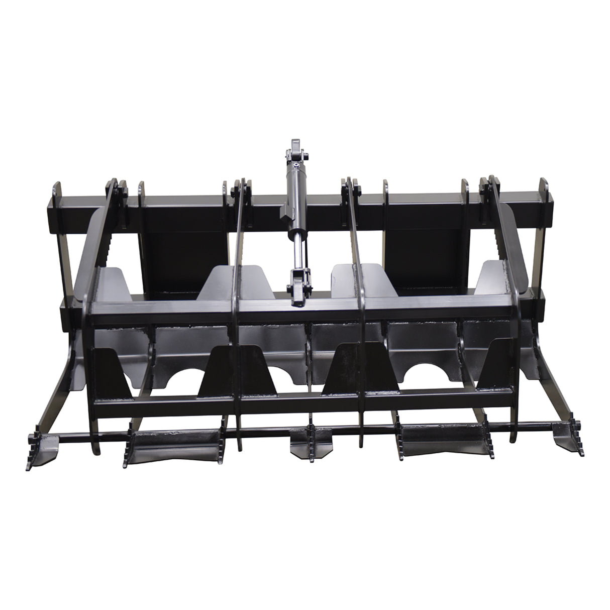 Vestil Skid Steer Grab Bucket Attachment – Heavy Duty Steel Grapple Bucket for Brush & Debris Handling
