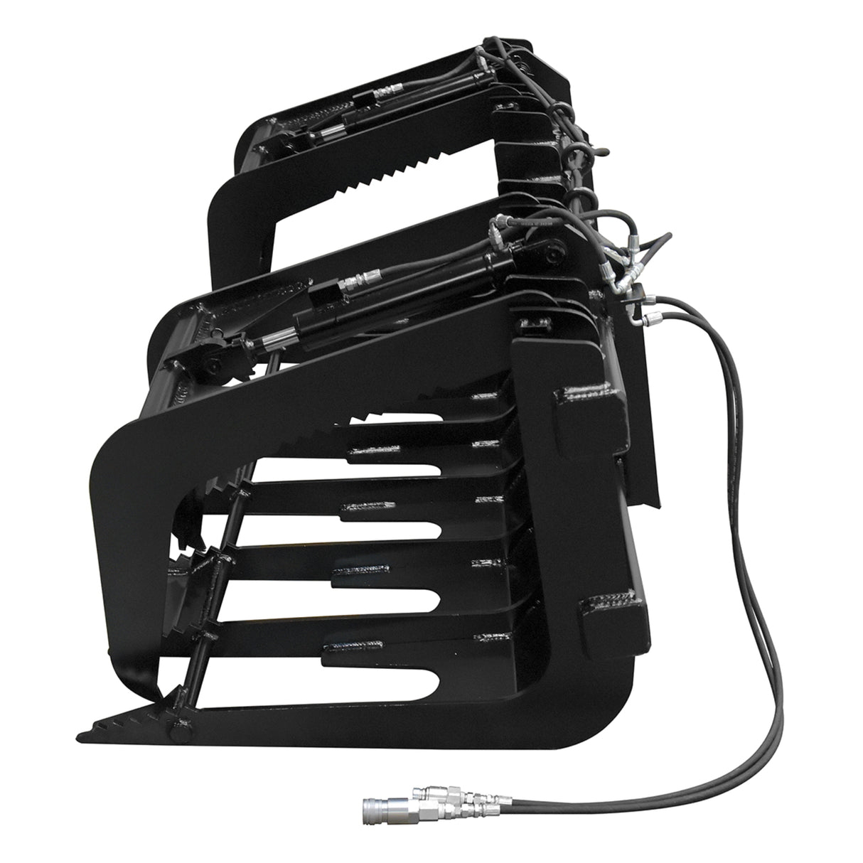 Vestil Skid Steer Grab Bucket Attachment – Heavy Duty Steel Grapple Bucket for Brush & Debris Handling