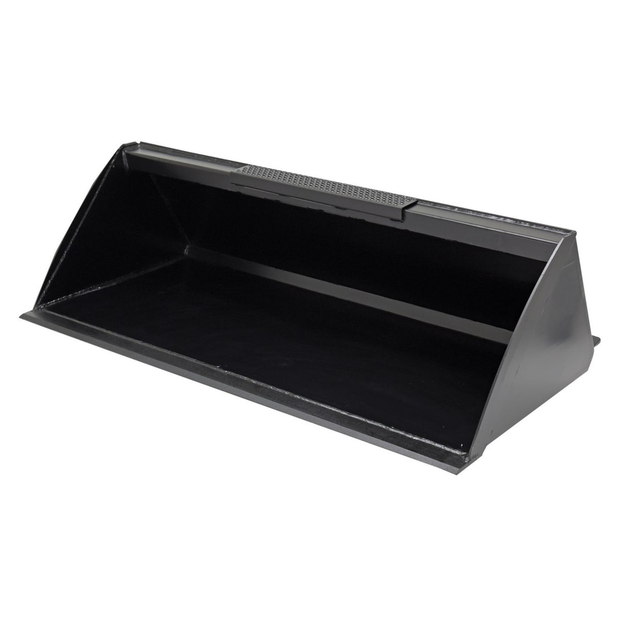 Vestil Skid Steer Bucket Attachment – Heavy Duty Low Profile Steel Bucket for Dirt, Mulch & Snow