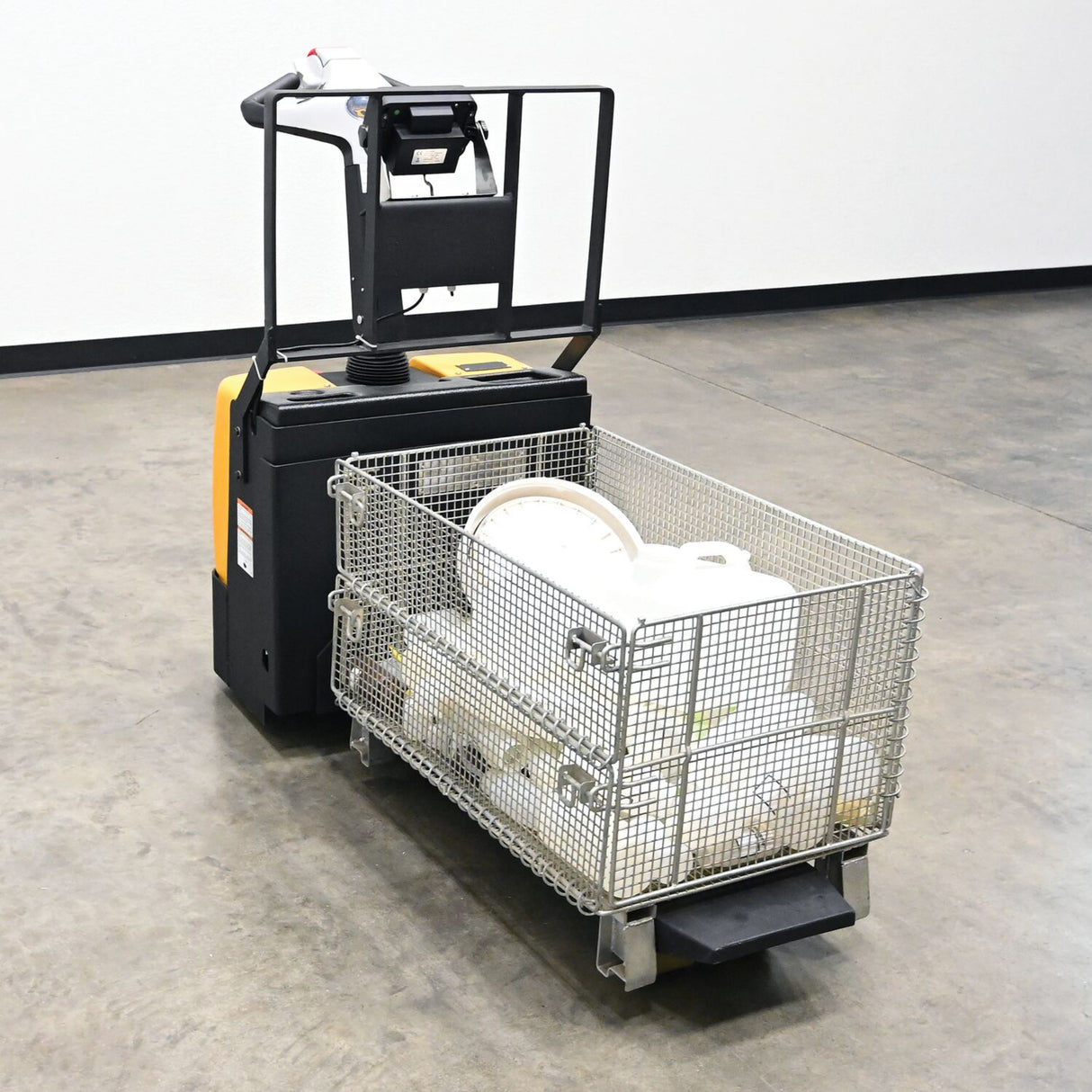 Vestil EPT-SF-1240-26-SCL Single Fork Electric Pallet Truck with Built-in Digital Scale — Weigh and Move Half-Size Pallets and Bulk Containers