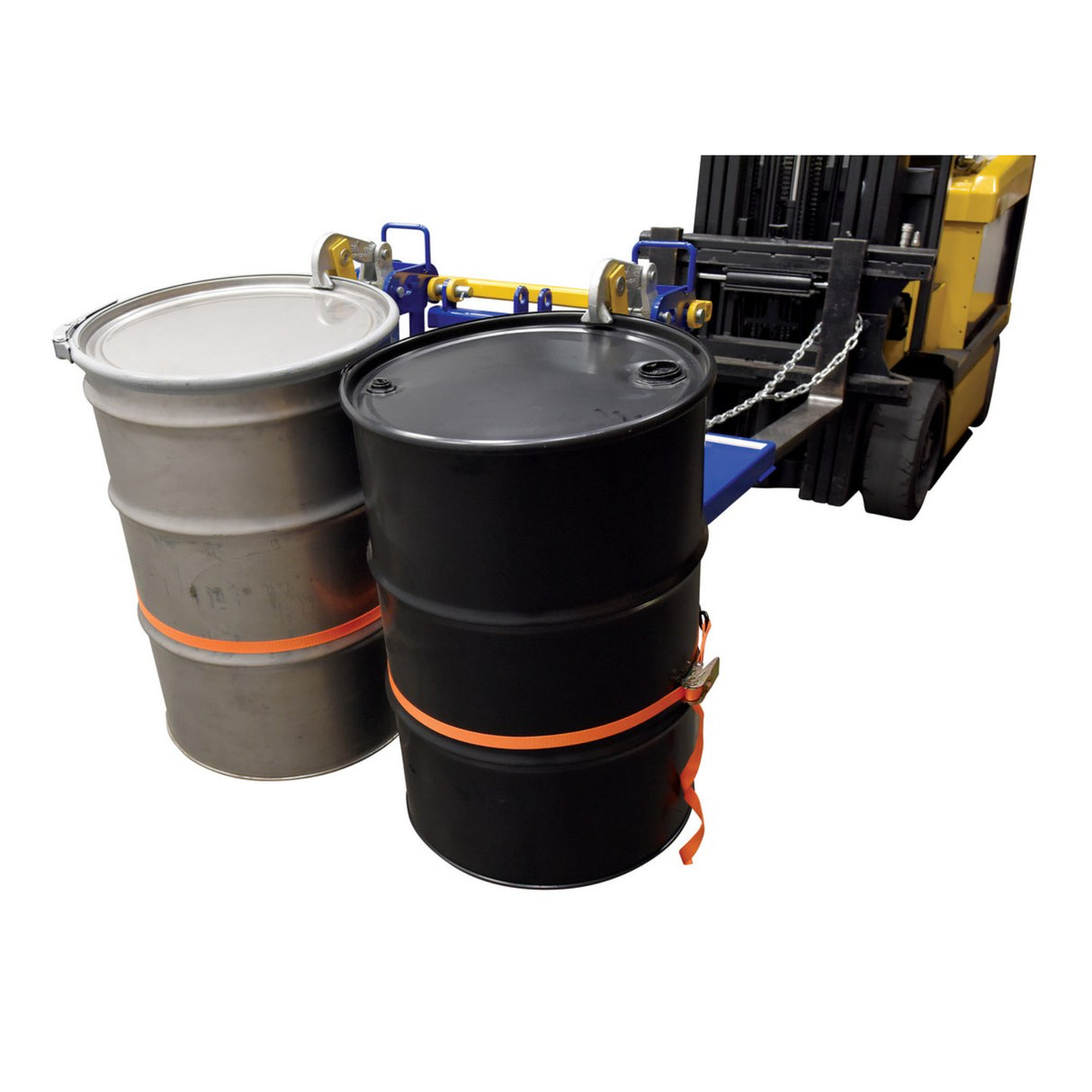 Vestil FMDL Automatic Eagle Beak Drum Lifters | Grip & Move 30 & 55-Gallon Drums From the Seat, Single or Double, 1,000–2,000 lb, Meets OSHA 1910.178