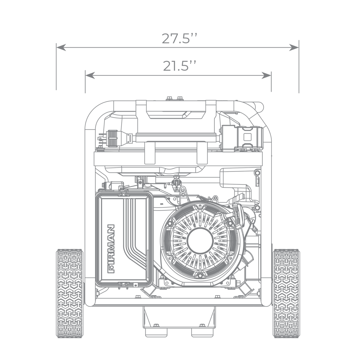 Firman H05752 Dual Fuel 5700W Portable Generator Recoil Start 120/240V