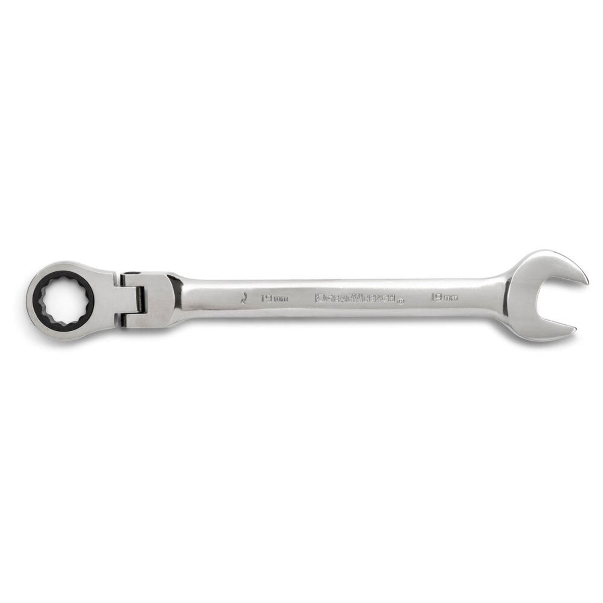 GearWrench 9901D 12-Pc 72-Tooth 12-Point Flex Head Ratcheting Wrench Set — Metric