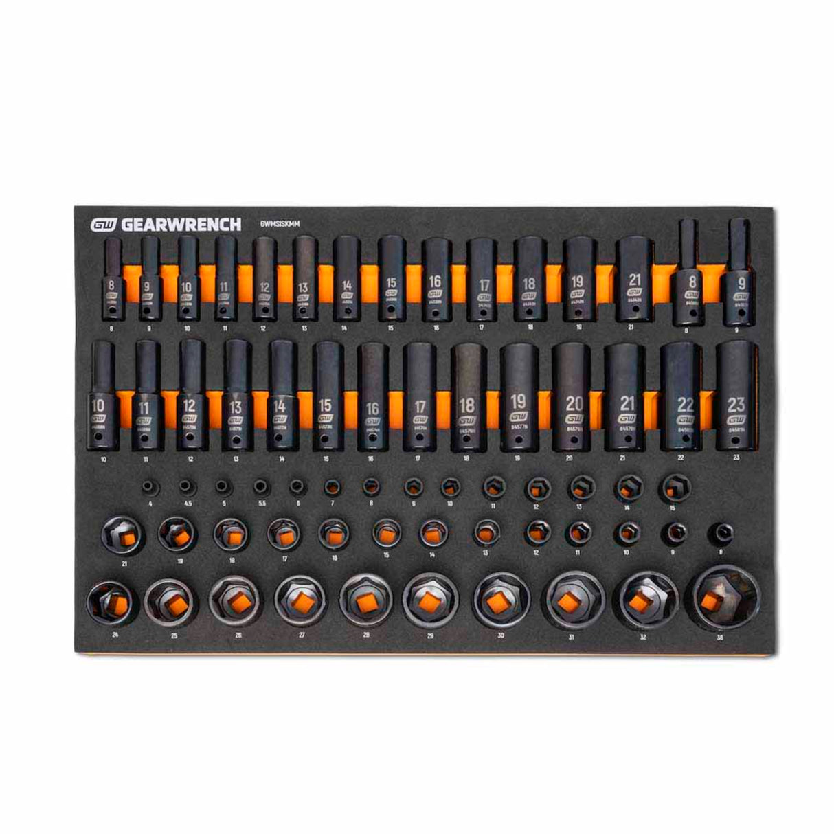 GearWrench MEGAMOD358 358-Pc Metric Mechanics Tool Set — 36" 6-Drawer Cabinet, Foam Trays