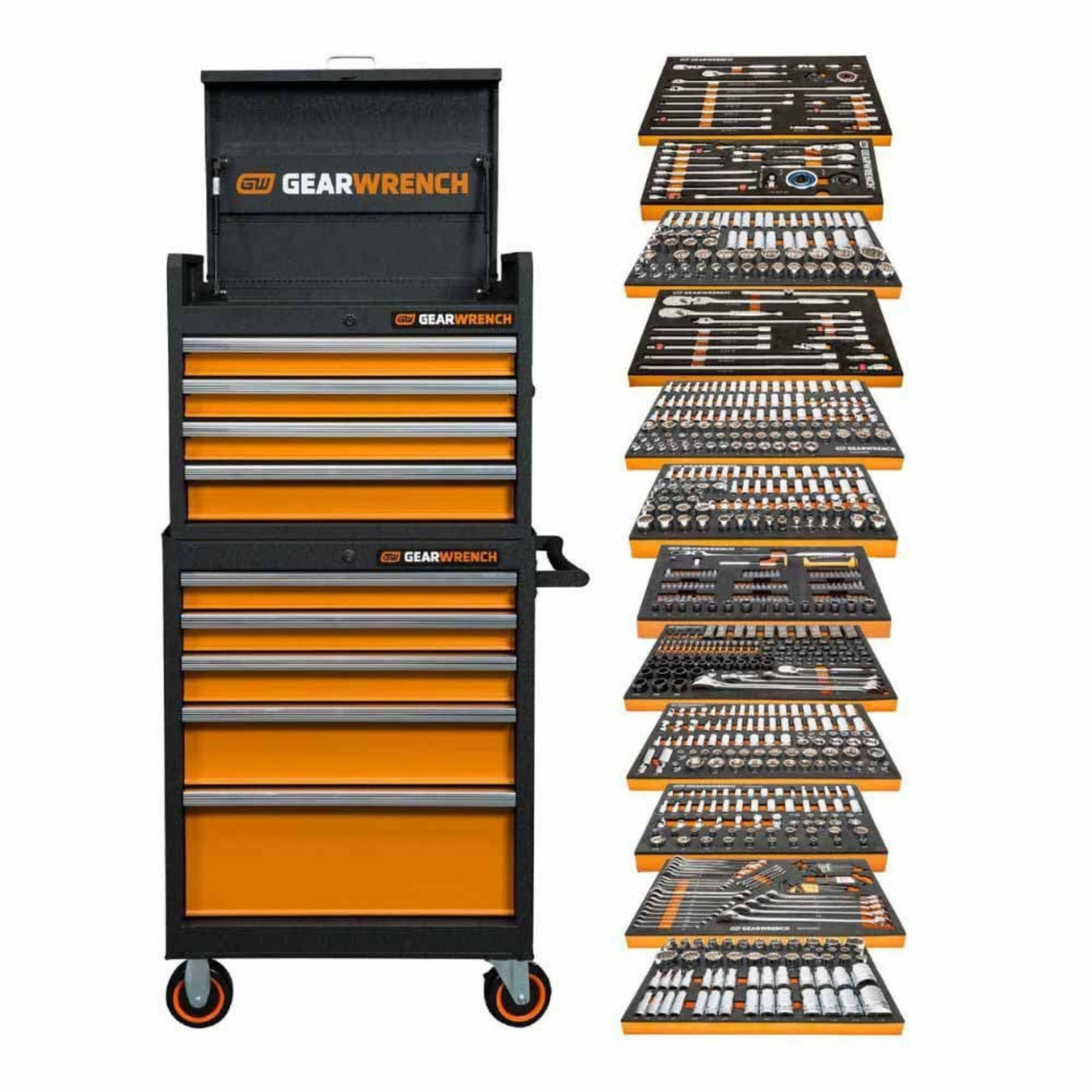 GearWrench MEGAMODPRO 791-Pc Master Technician Set — 26" GSX Chest & Cart, Foam Trays