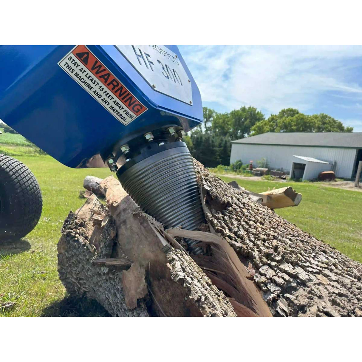 U.S. Pride HF-300 Hands-Free Cone Screw Log Splitter for Large Skid Steers & Mini Excavators