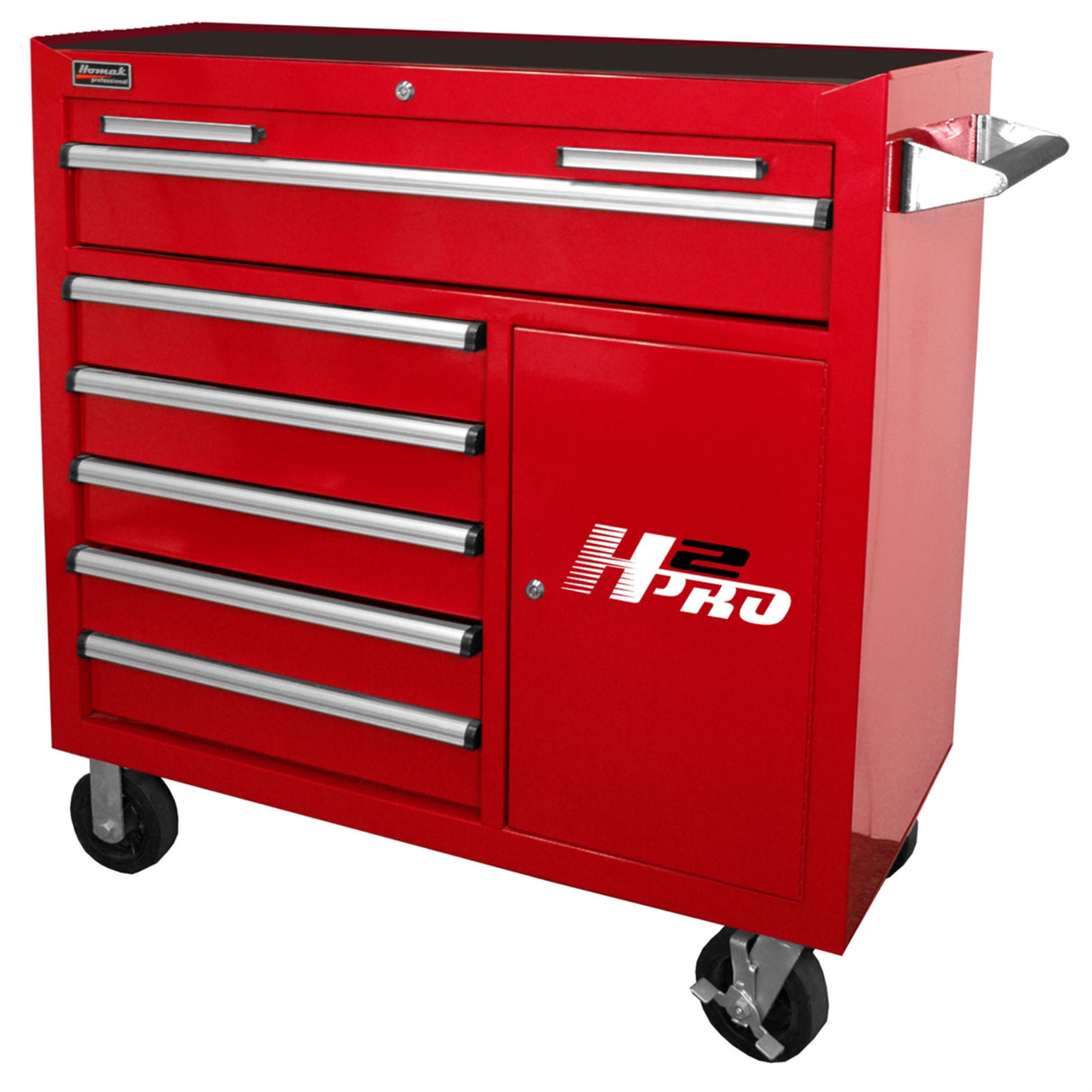 Homak H2Pro 41" Roller Cabinet — 6 Drawer, Red