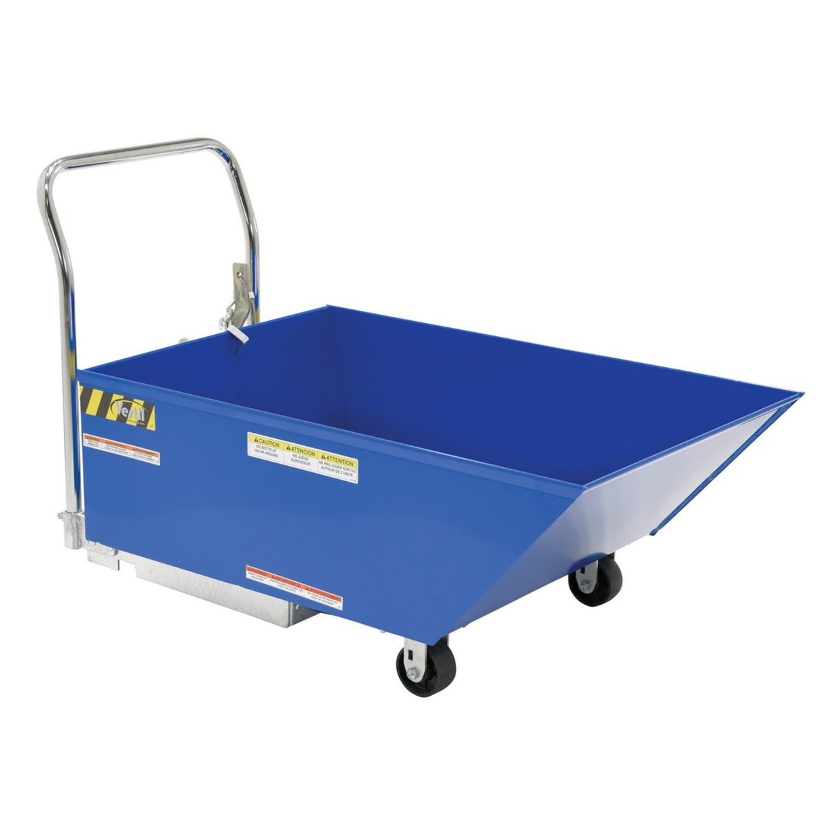 Vestil HOP-LP Low Profile Parts Hoppers | Self-Dumping Chip & Scrap Collection, Fits Under Machines, 2,000 lb, 10-Gauge Steel
