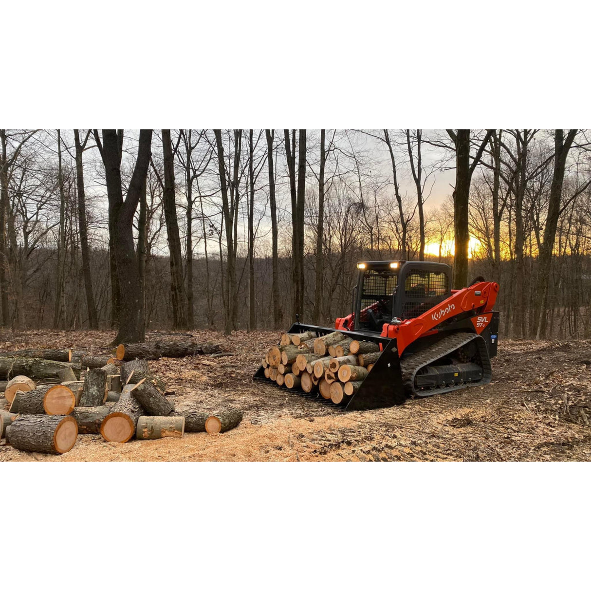 Top Dog Attachments Skid Steer XL Firewood Bucket