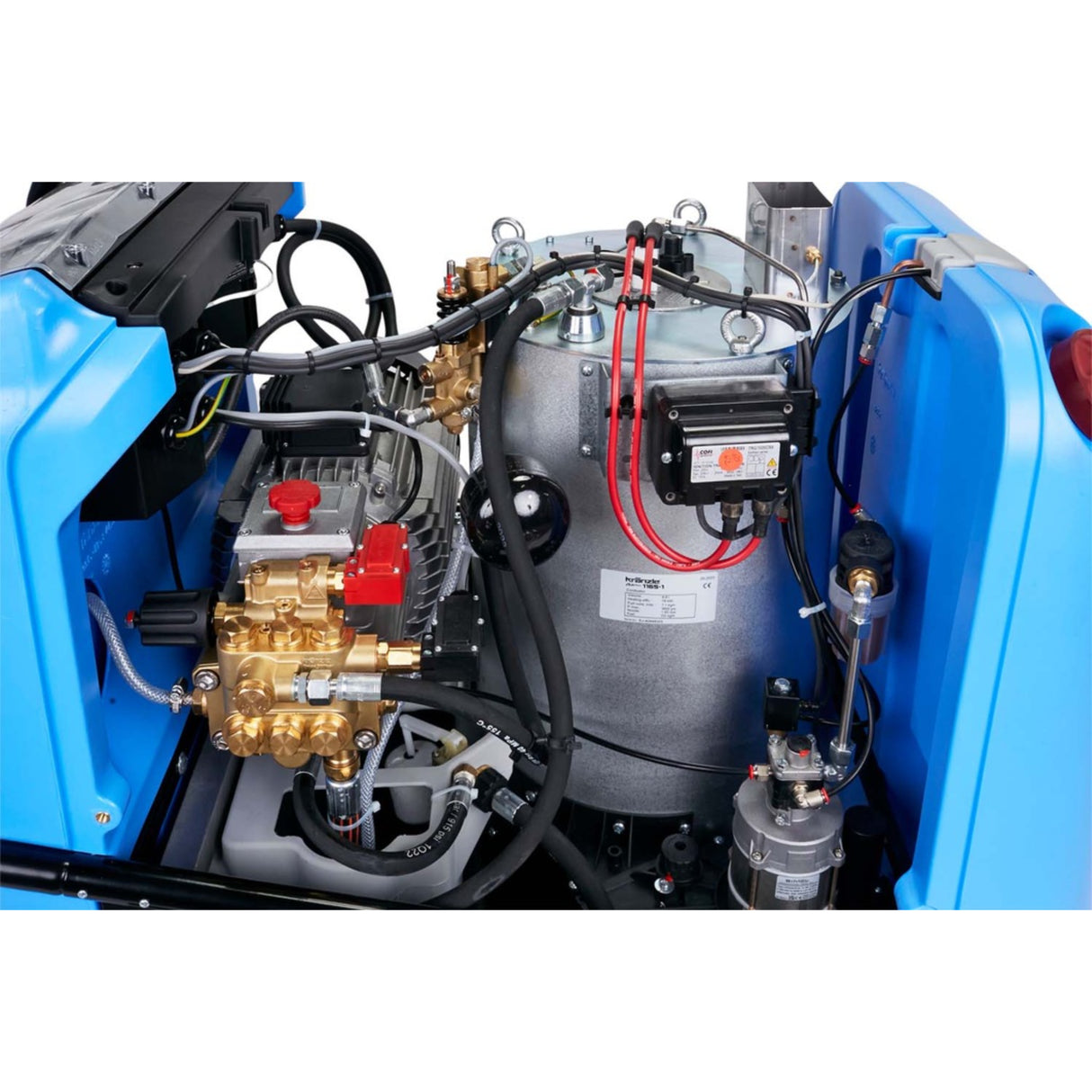 Kranzle Therm K1165TST Hot Water Electric Pressure Washer - 2400 PSI, 5.5 GPM with Total Stop System & Integrated Hose Reel