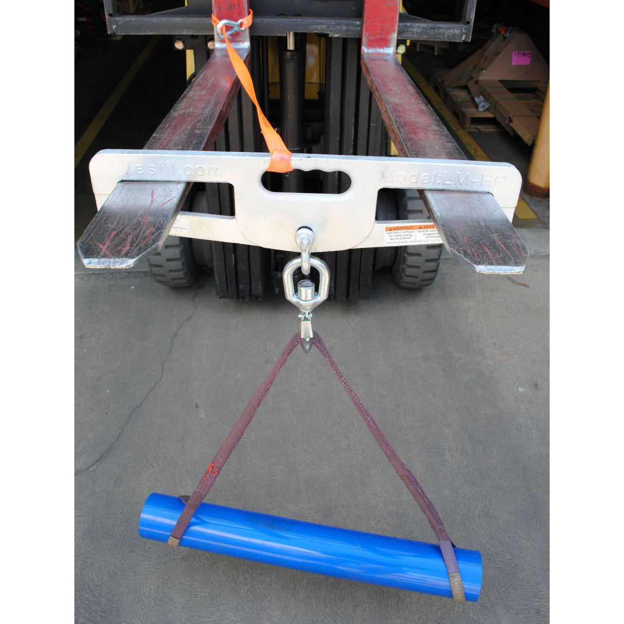 Vestil LM-HP Fork Truck Hook Plate — Forklift Lifting Hook Plate with Anchor Shackle, 4,000–10,000 lb