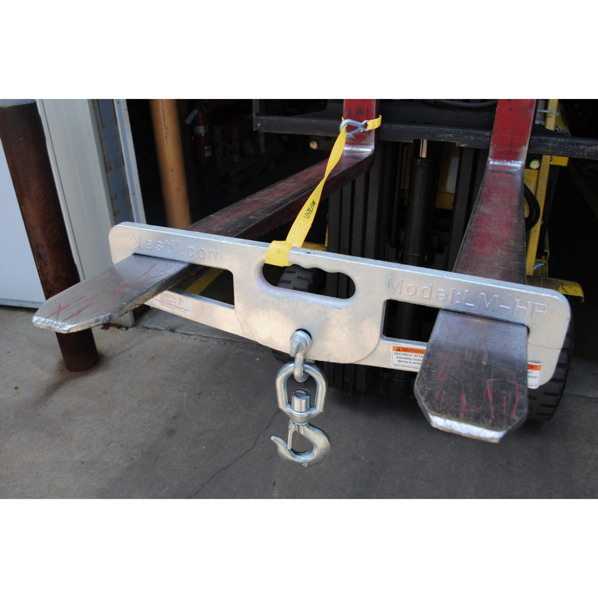 Vestil LM-HP Fork Truck Hook Plate — Forklift Lifting Hook Plate with Anchor Shackle, 4,000–10,000 lb