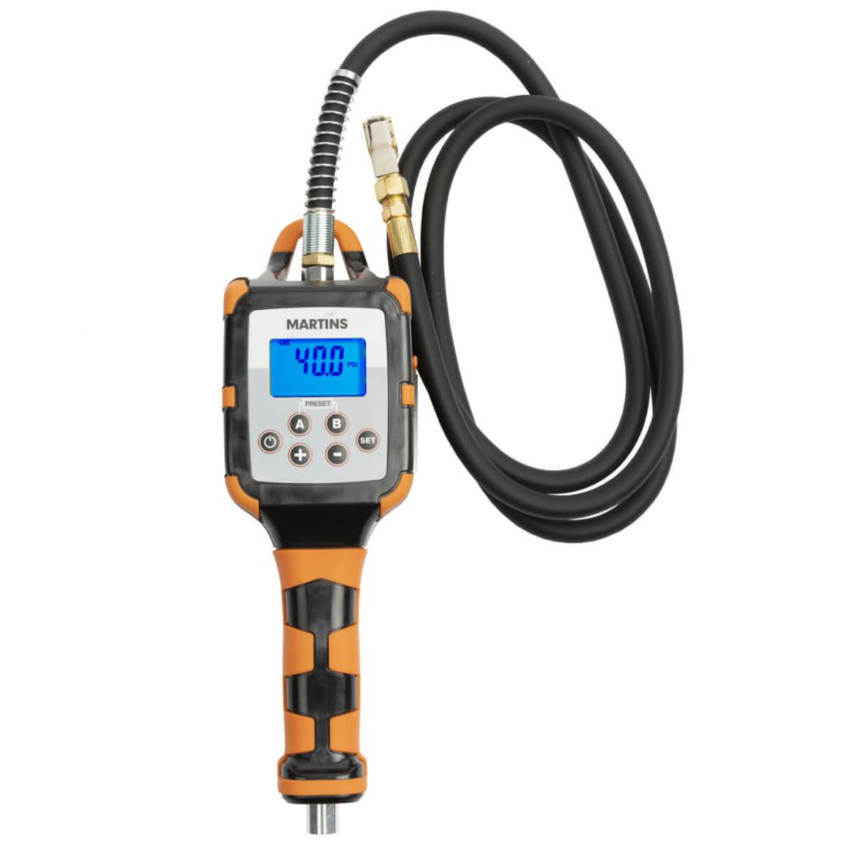 Martins Industries Flatematic Handheld Automatic Tire Inflator (MHA-100) – Portable Battery-Powered Digital Inflator/Deflator up to 174 PSI, Nitrogen-Compatible