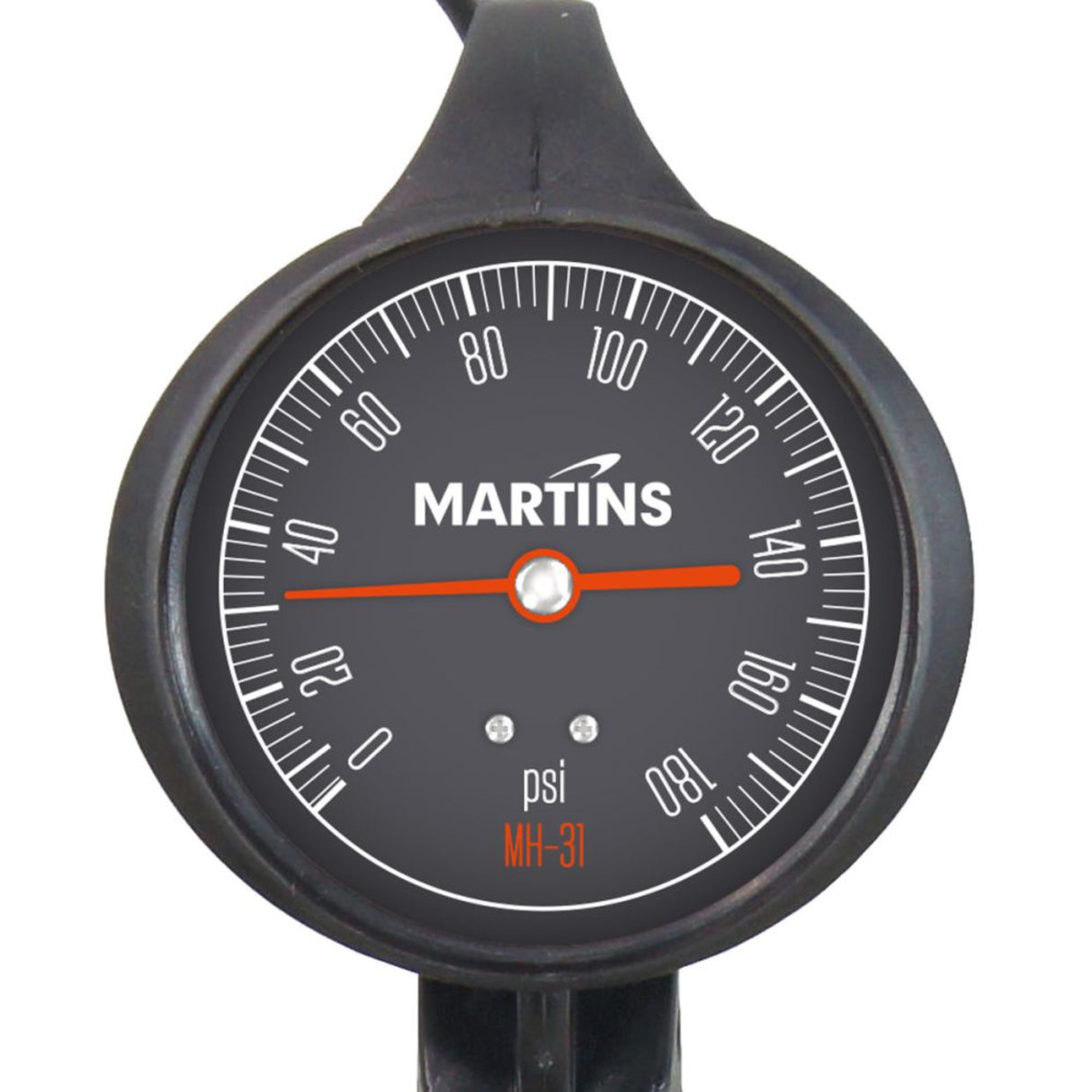 Martins Industries Flate Mate Analog Handheld Tire Inflator – 174 PSI Professional Tire Gauge & Inflator