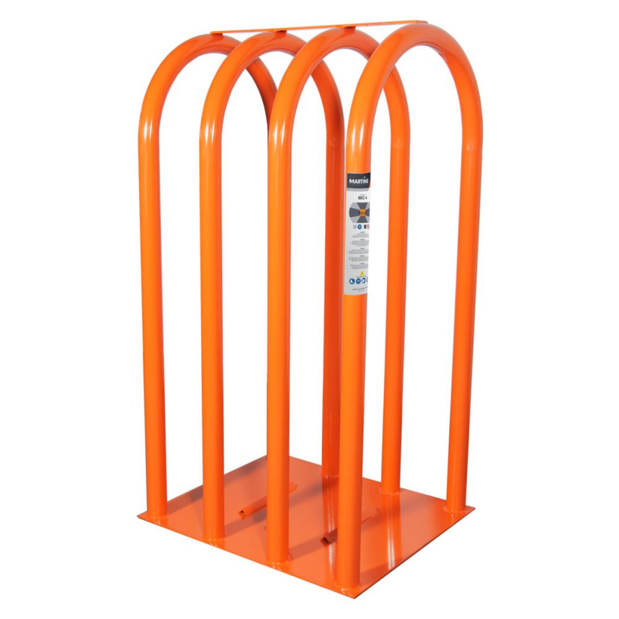 Martins Industries 4-Bar Tire Inflation Cage Complete Kit (MIC-4-KIT) – OSHA-Compliant Truck & Bus Tire Cage with Automatic Flatematic Inflator & Roller Kit, up to 47″ OD