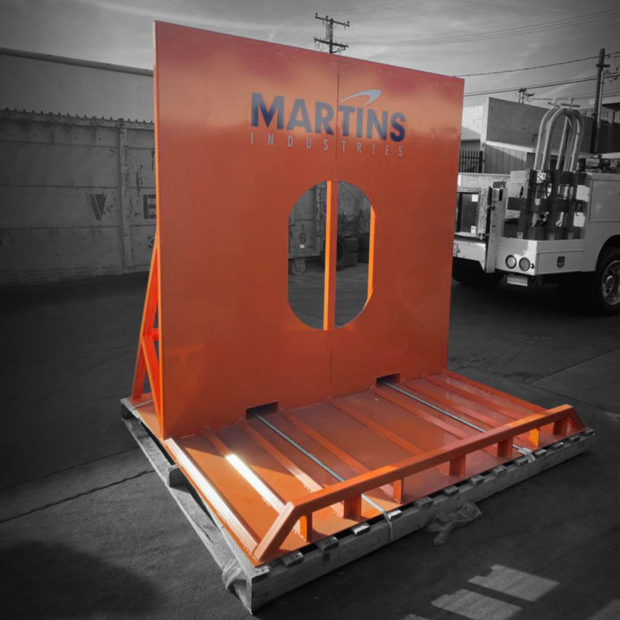 Martins Industries 80″ Tire Inflating Barrier / Inflation Cage (MITB-80) – OSHA-Compliant Safety Cage for OTR, Mining & Tractor Tires up to 80″ OD, 145 PSI