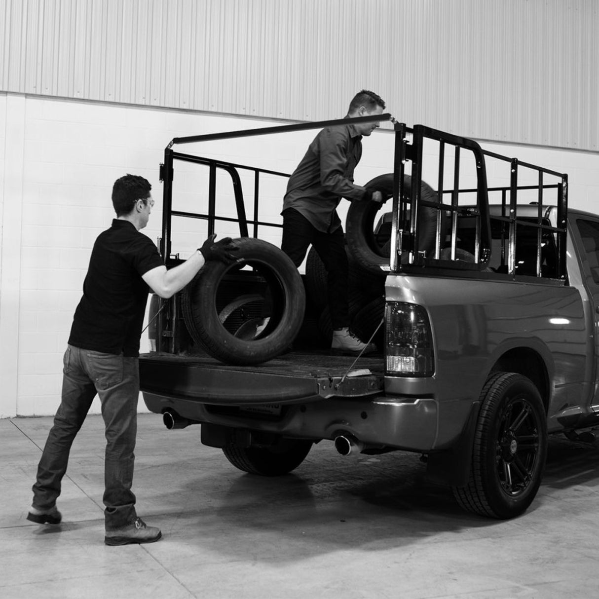 Martins Industries Xpeditor M-50 Pickup Truck Tire Cage (MPTX-50) – Tire Transport Cage for 6.5′ & 8′ Pickup Beds, Hauls up to 50 Tires, No-Drill Install