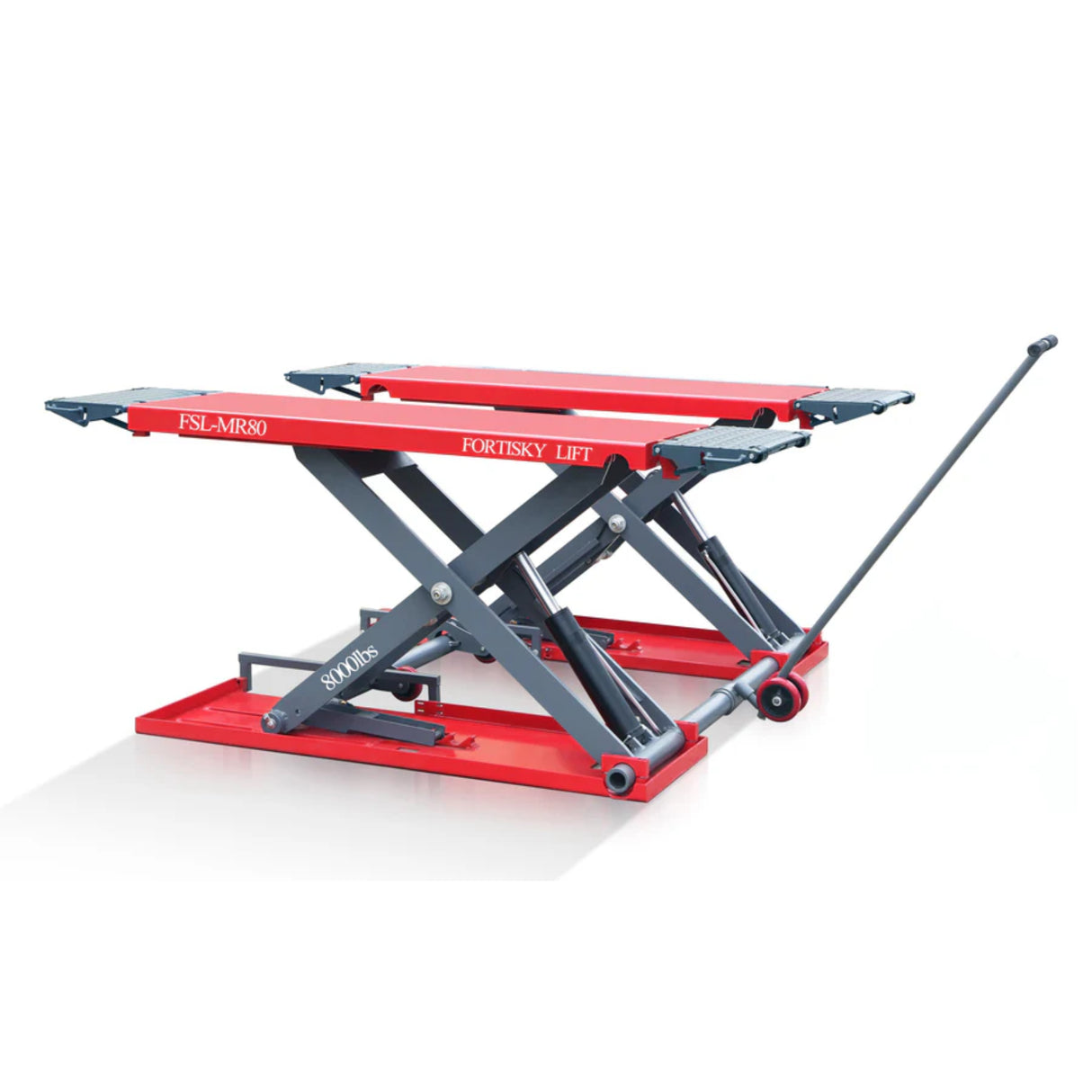 Fortisky Mid-Rise Scissor Lift 8000lb 47" Electric Lock Release 220V FSL-MR80