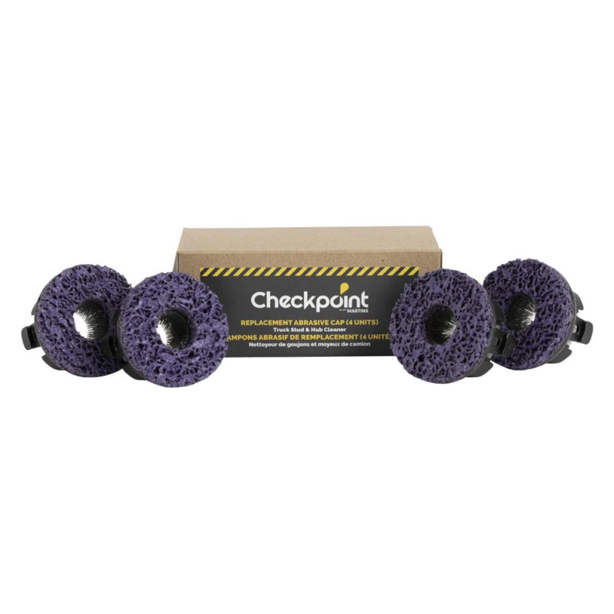 Martins Industries Replacement Abrasive Caps (Pack of 4) for Truck Stud & Hub Cleaning Tools