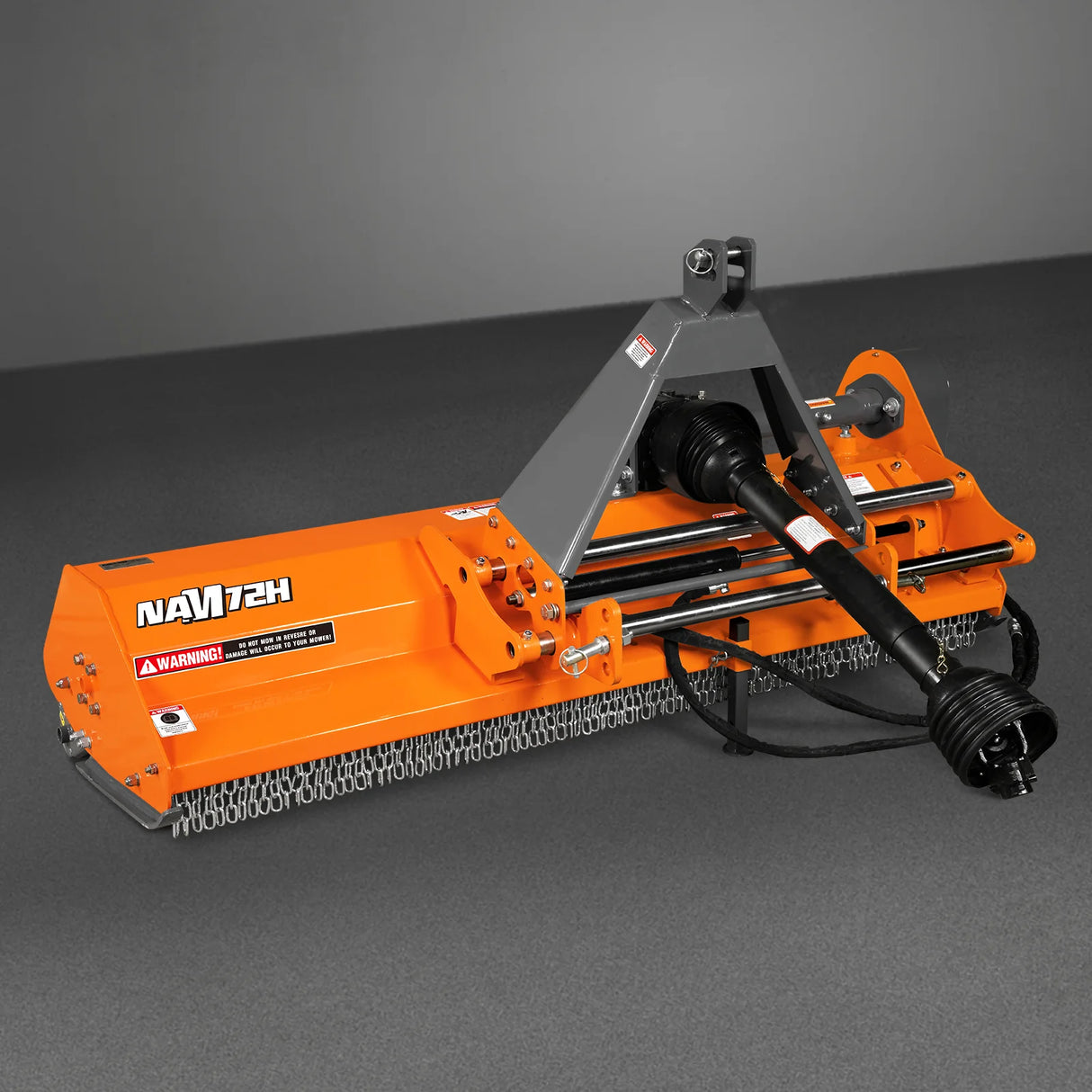 MechMaxx 72" PTO Flail Mower, Hydraulic Side Shift, 3-Point, 45-85HP, NAM72H