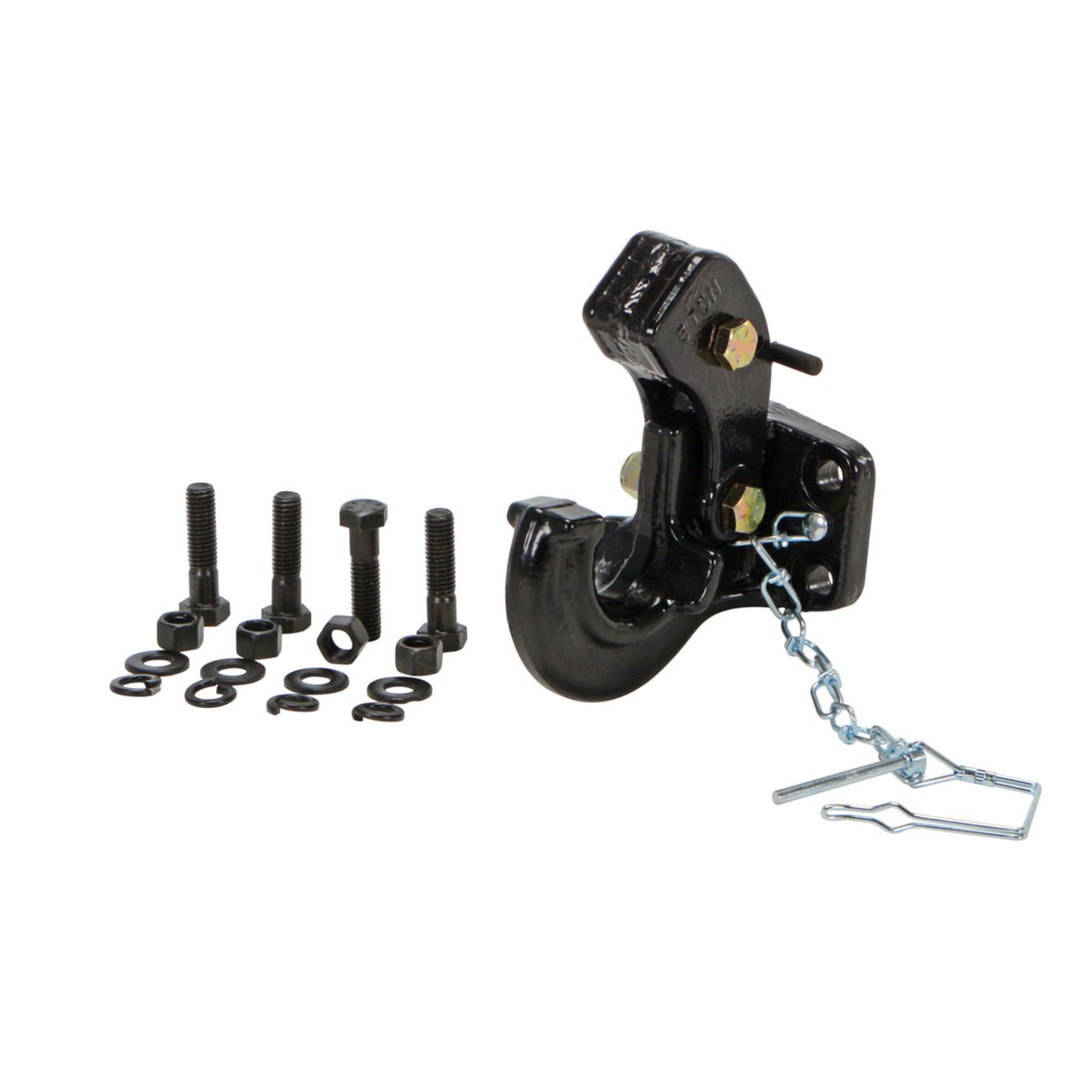 Vestil HOOK-BASE Fork Truck Tow Base — Forklift Tow Hitch Attachment for Trailers & Equipment, 4,000 lb