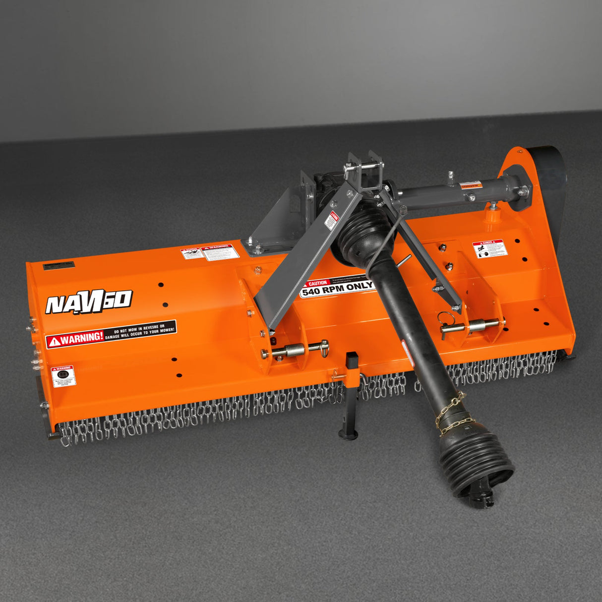 MechMaxx 60" PTO Driven Flail Mower, 3-Point, 30-60HP, NAM60