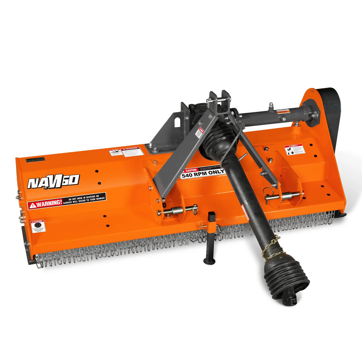 MechMaxx 60" PTO Driven Flail Mower, 3-Point, 30-60HP, NAM60