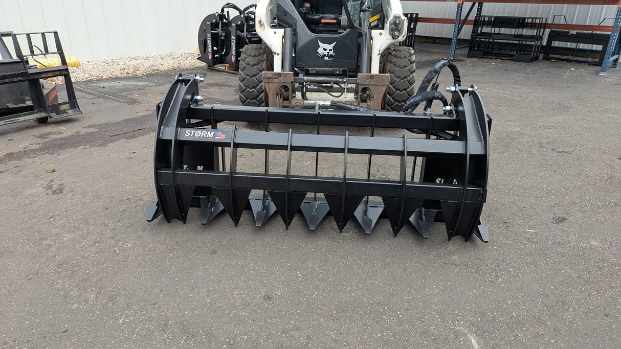 Glacier Attachments - Storm 72" HD Rake/Brush Grapple (2 Cylinder)