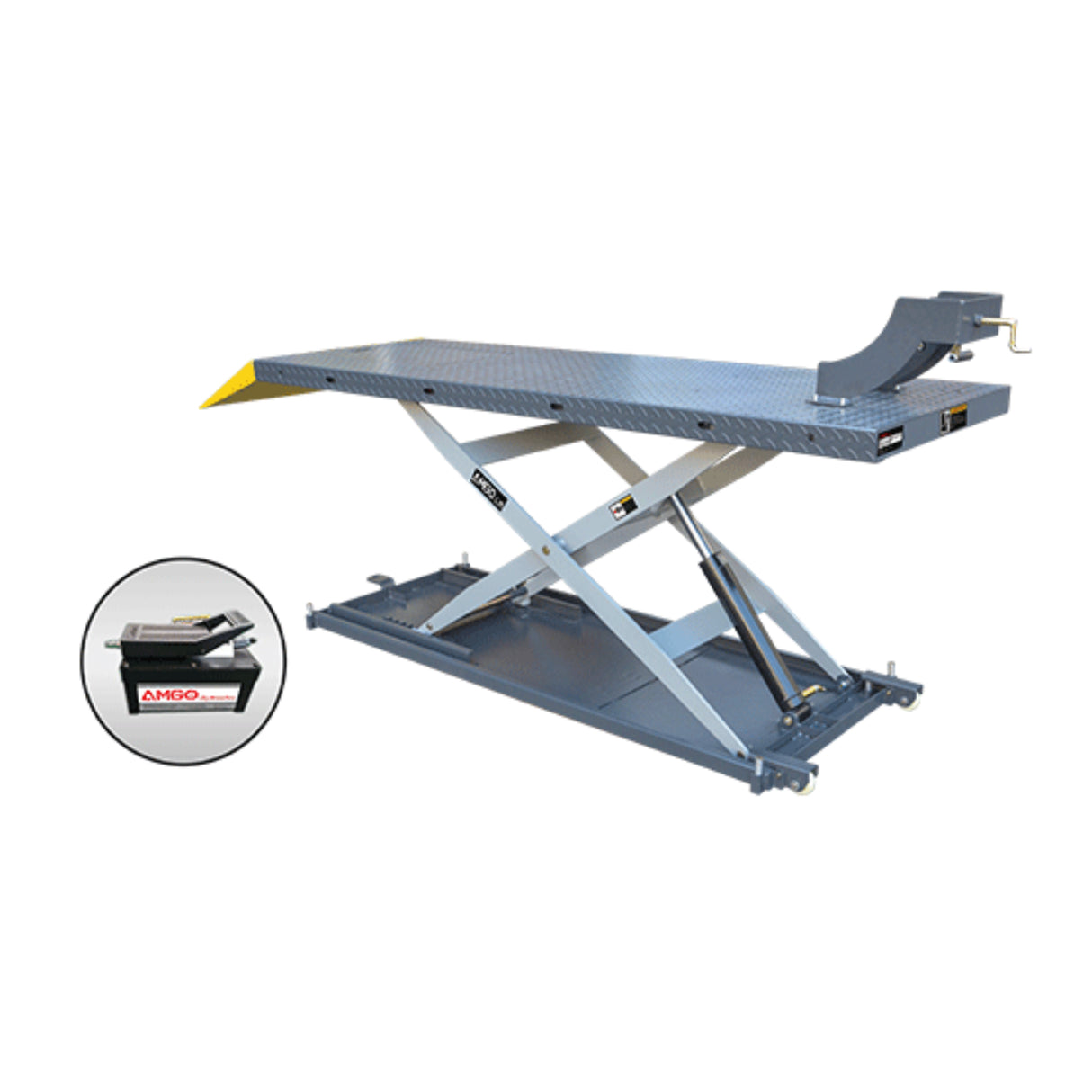 AMGO MC-1200P Pneumatic Motorcycle & ATV Lift Table – 1,200 lb Capacity