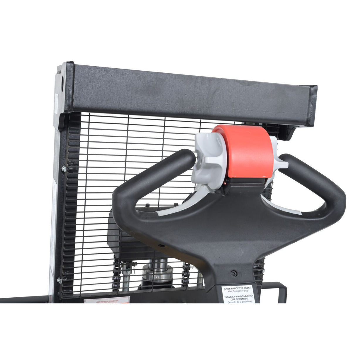 Vestil RT-S Powered Rough Terrain Stacker | 3,000 lb Capacity, 35" or 62" Lift, Rubber Tires for Uneven Surfaces, Adjustable Forks